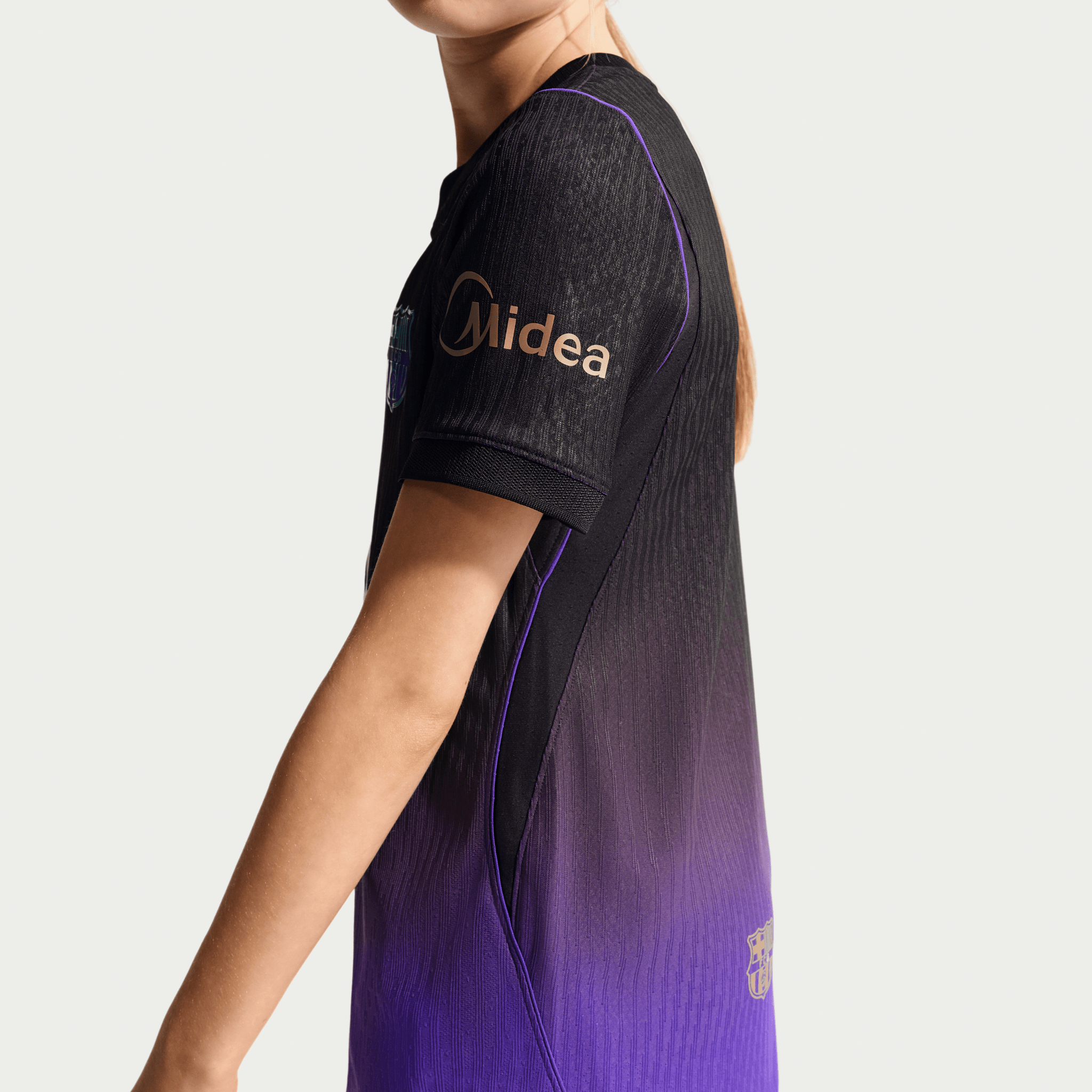 Nike Youth FC Barcelona Kobe Aero-FIT Authentic Match Away Jersey 26/27 - sleeve and side detail