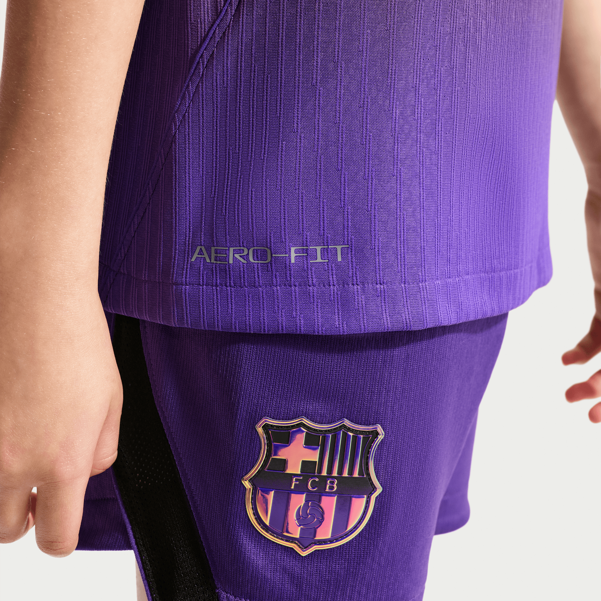 Nike Youth FC Barcelona Kobe Aero-FIT Authentic Match Away Jersey 26/27 - Aero-FIT hem detail