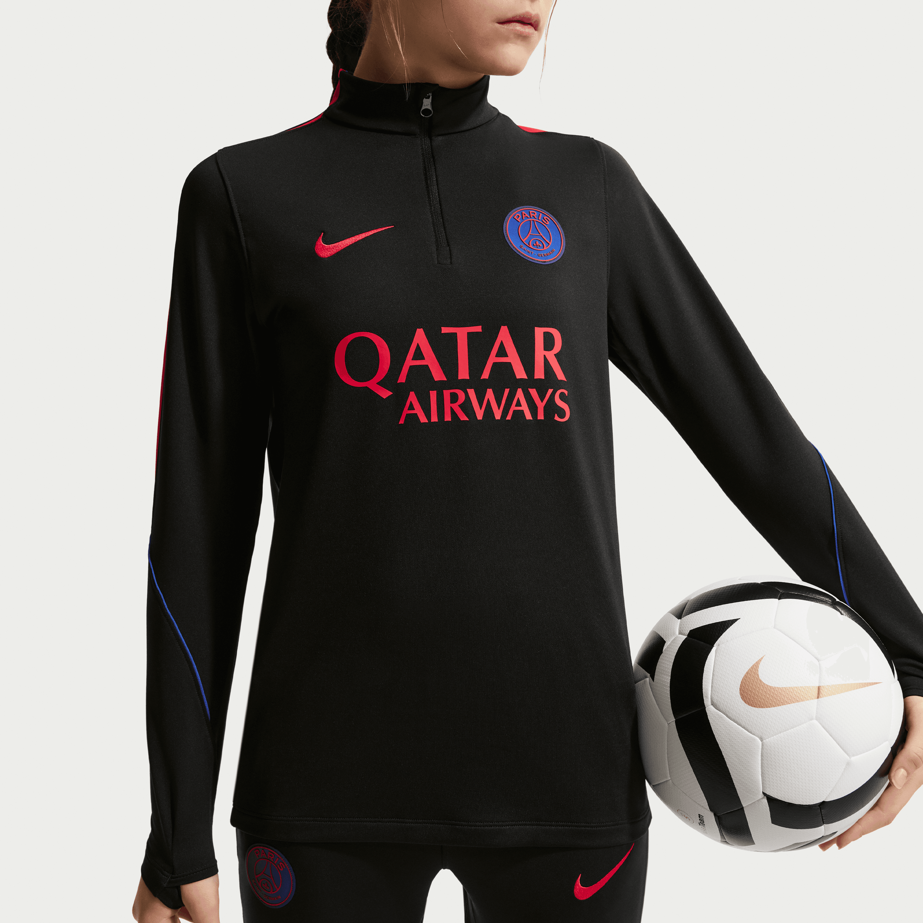 Nike Paris Saint-Germain Strike Big Kids' Dri-FIT Soccer Knit Drill Top