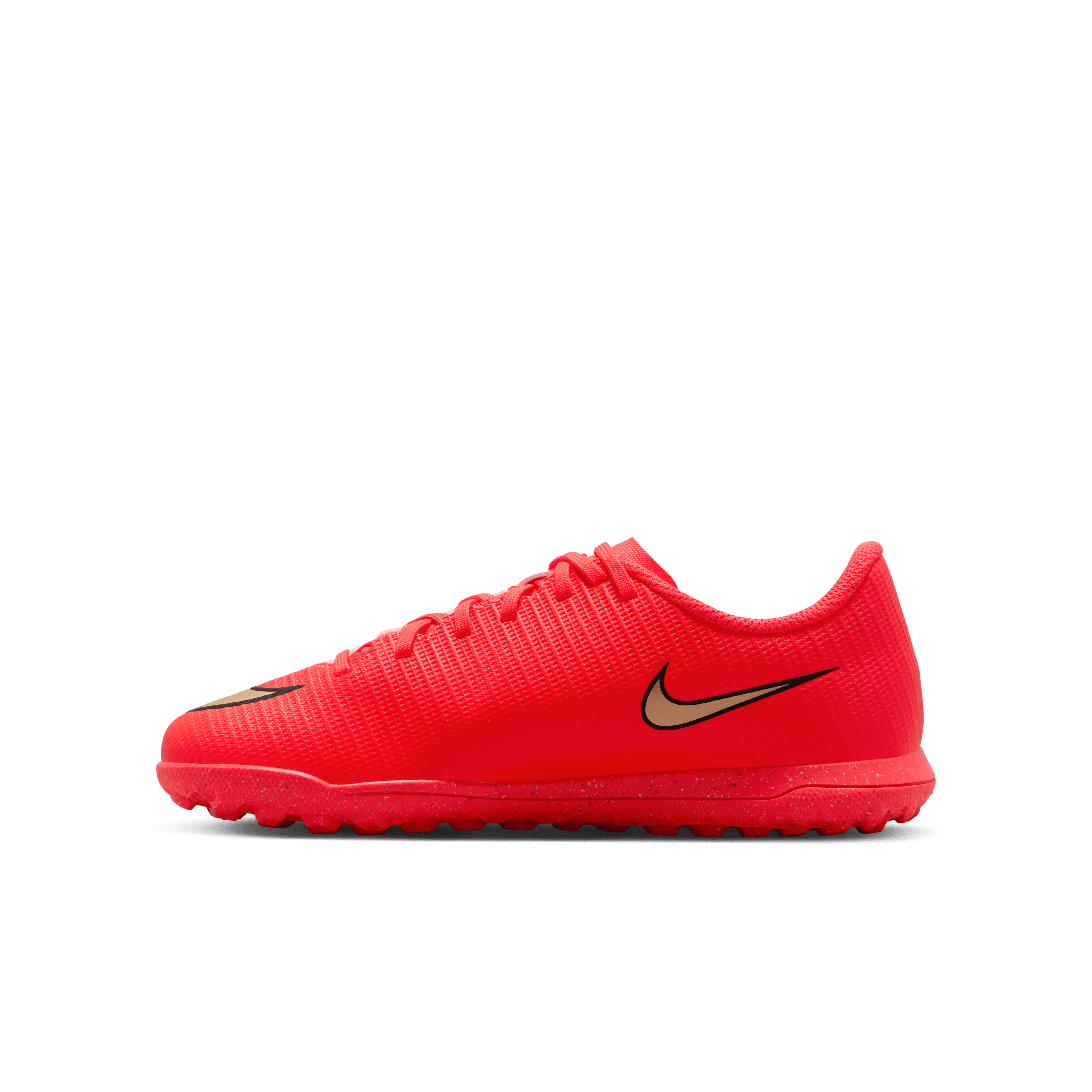 Nike Jr. Mercurial Vapor 17 Club Big Kids' Turf Low-Top Soccer Shoes- BRIGHT CRIMSON/BLUR