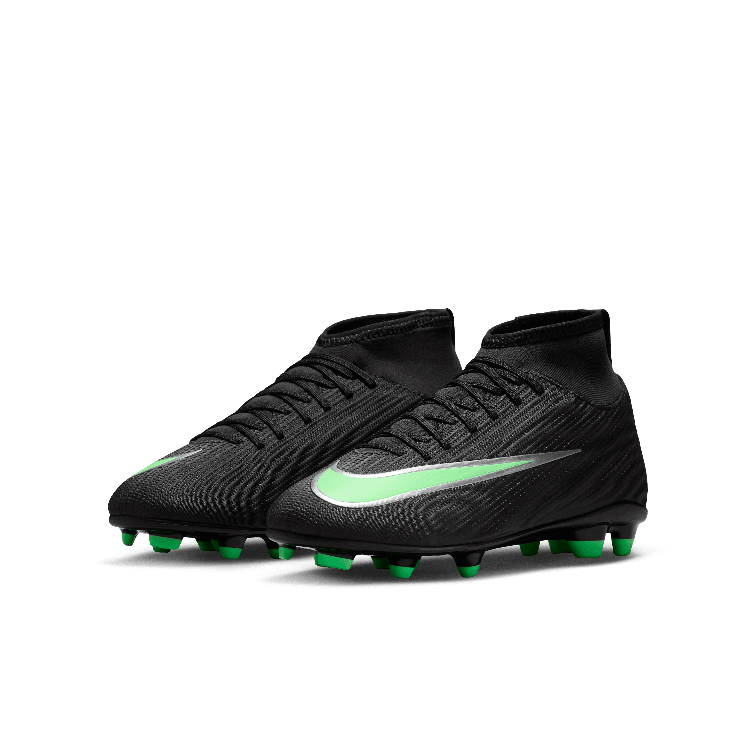 Nike Jr. Mercurial Superfly 11 Club FG - black/illusion GREEN-BLACK NOIR/VERT ILLUSION