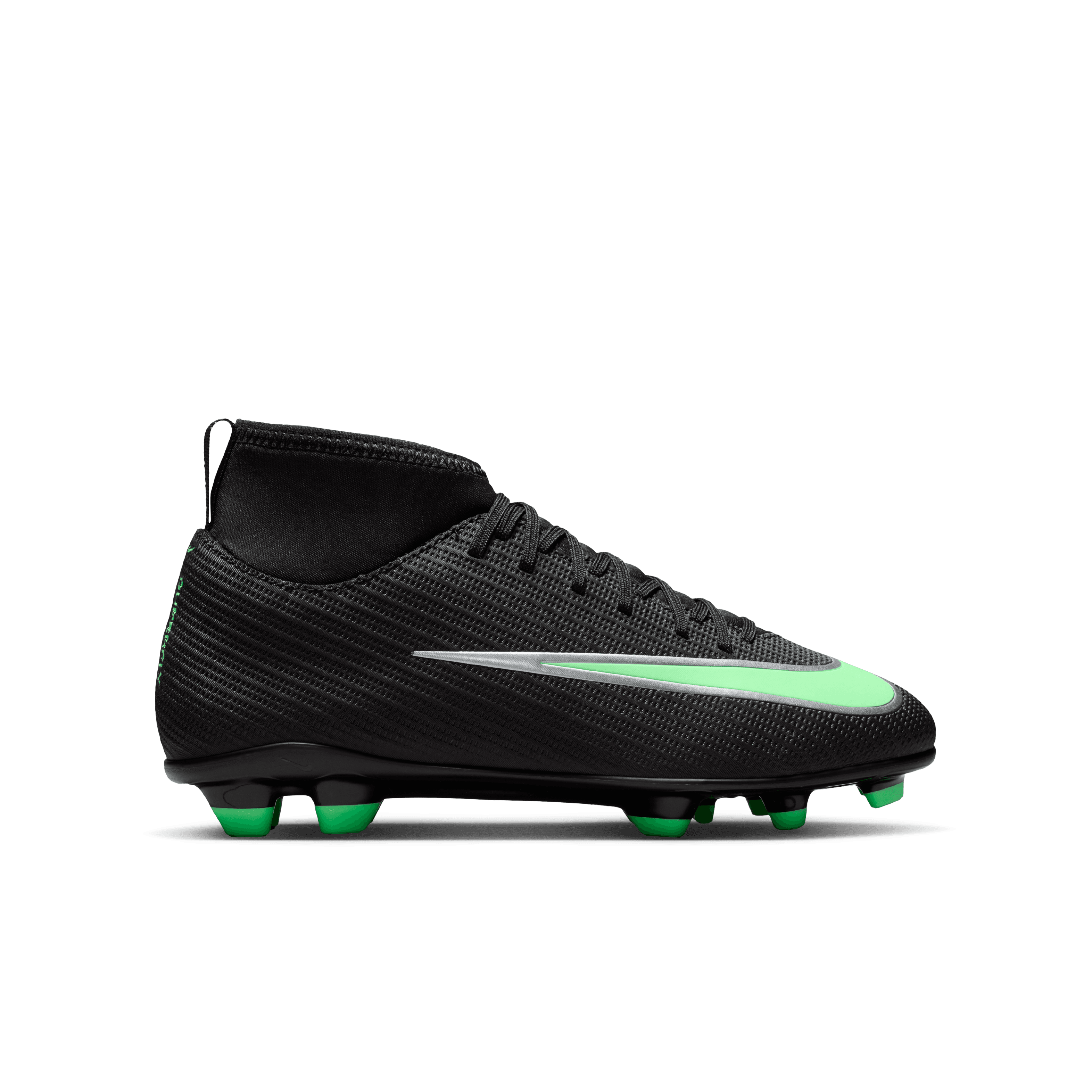 Nike Jr. Mercurial Superfly 11 Club FG - black/illusion GREEN-BLACK NOIR/VERT ILLUSION
