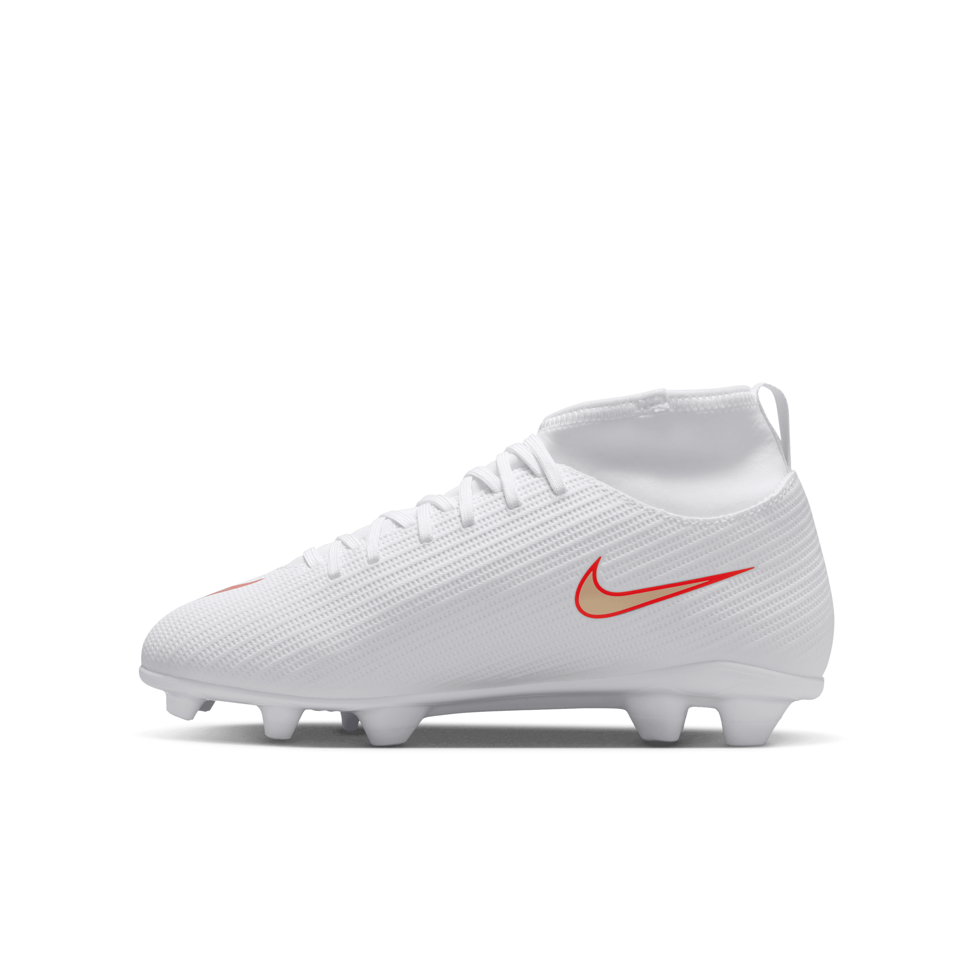 Nike Jr. Mercurial Superfly 11 Club FG- WHITE/BLUR-BRIGHT CRIMSON