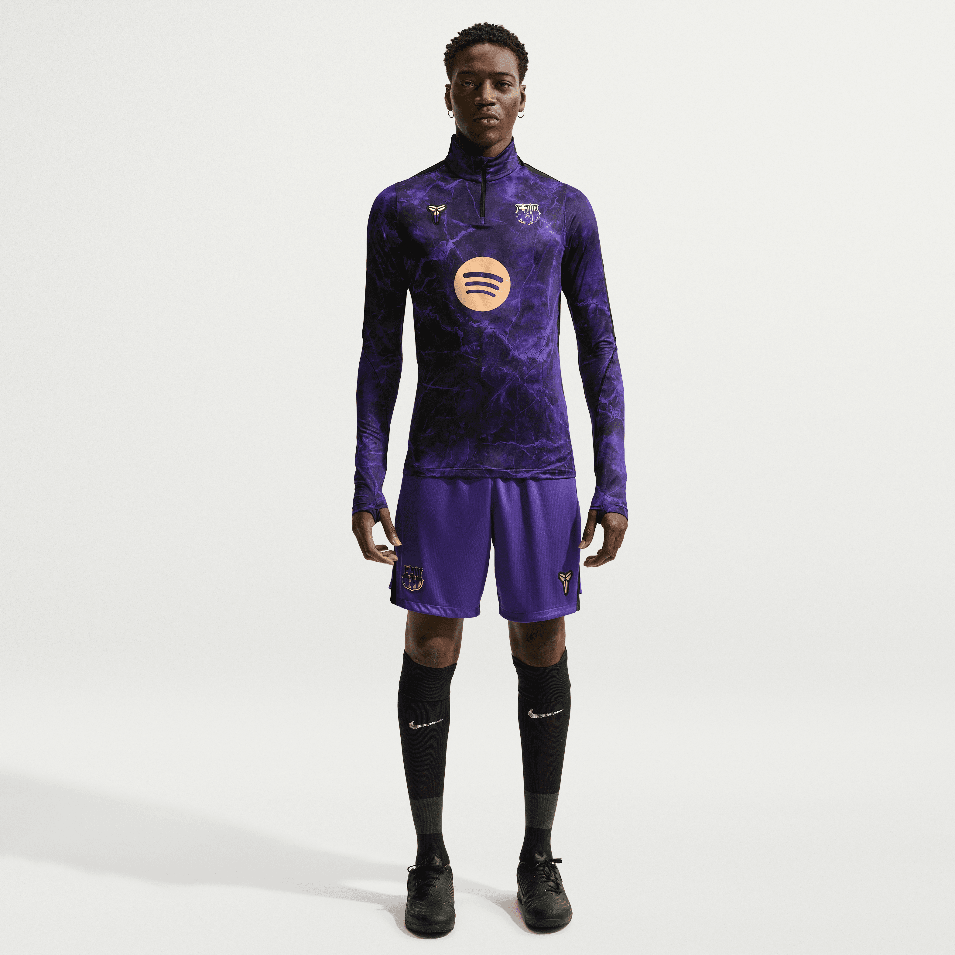 Nike FC Barcelona Strike Away Men's Kobe Dri-FIT Soccer Knit Pre-Match Drill Top