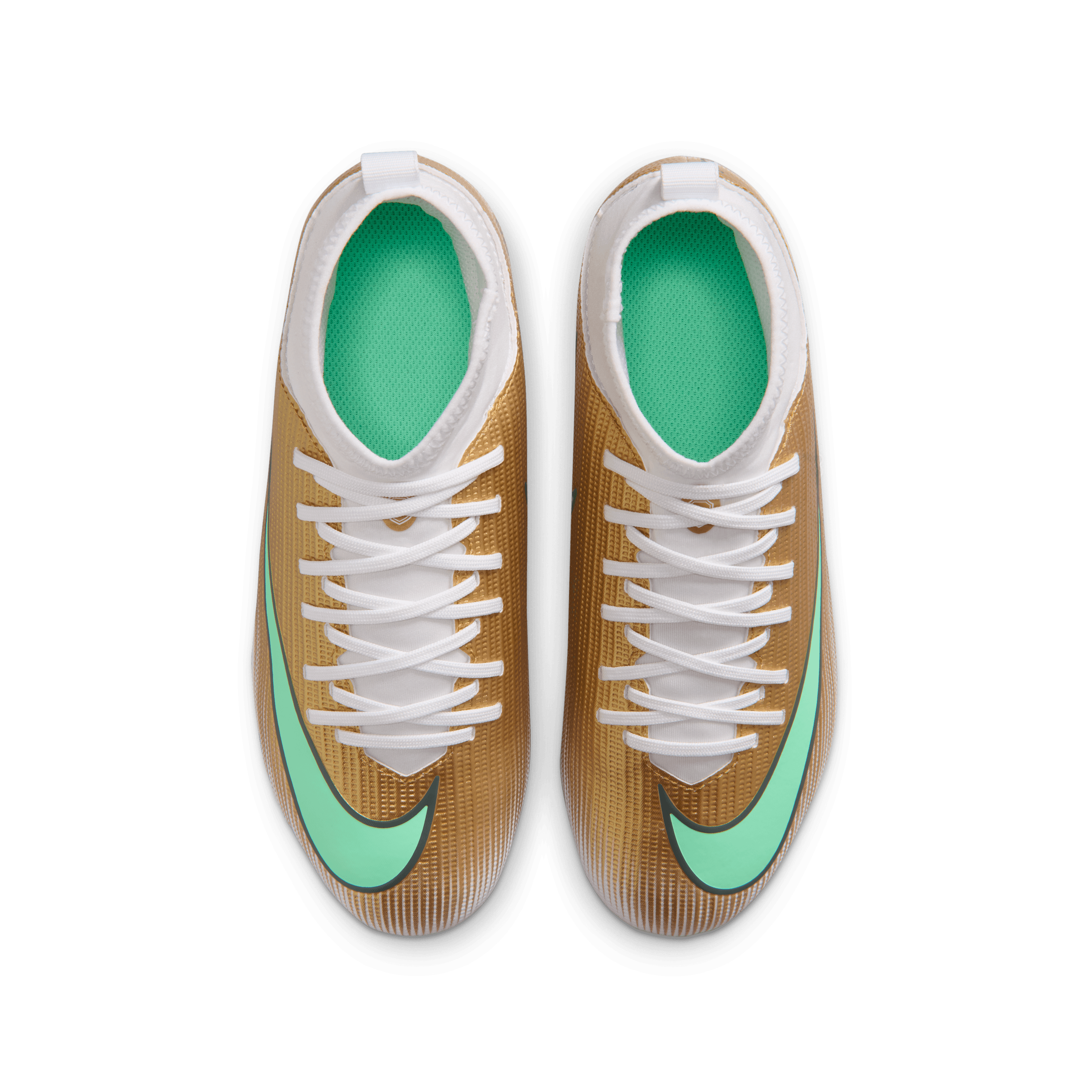Nike Jr. Mercurial Superfly 11 Club "Kylian Mbappé" MG/FG-METALLIC GOLD/GREEN GLOW