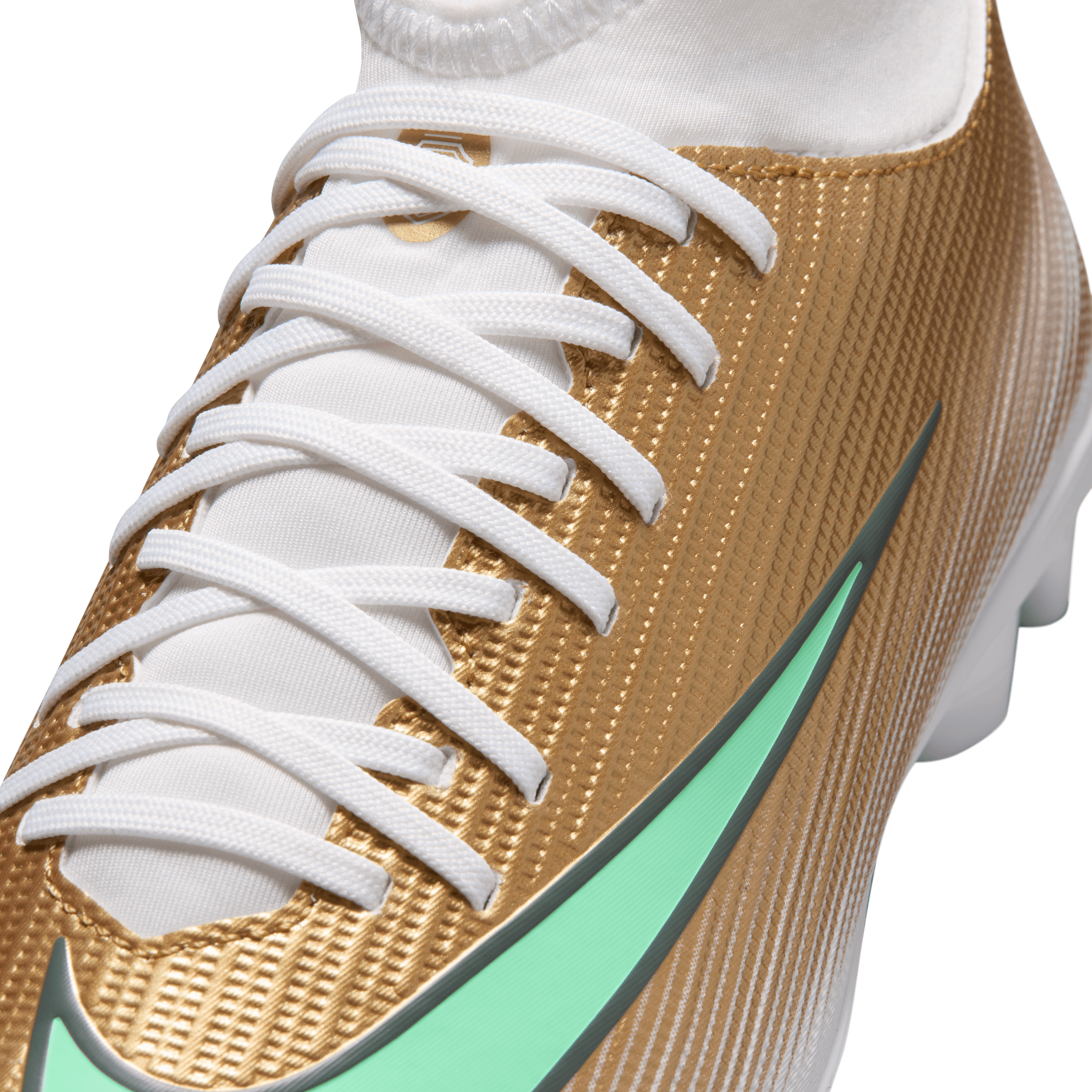 Nike Jr. Mercurial Superfly 11 Club "Kylian Mbappé" MG/FG-METALLIC GOLD/GREEN GLOW