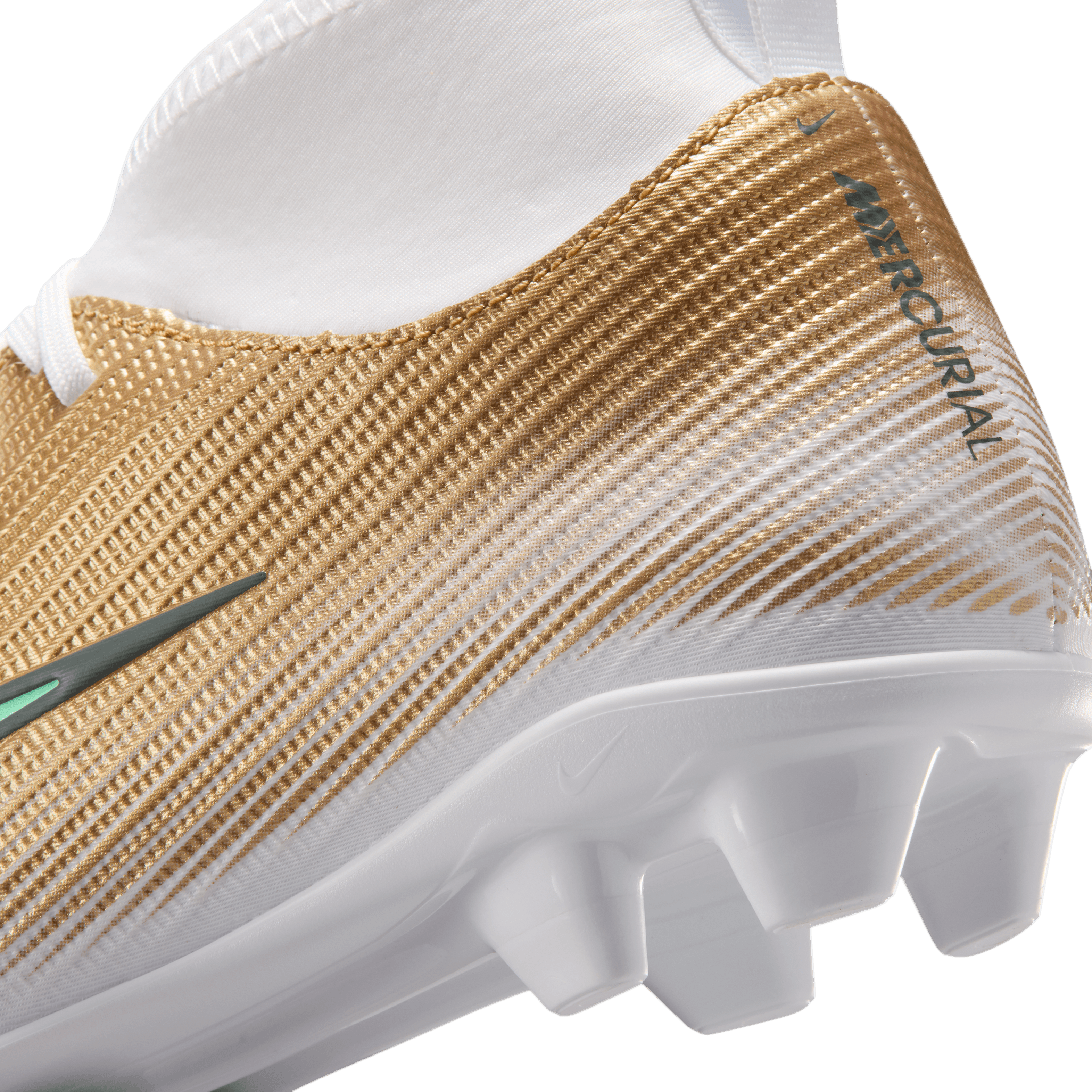 Nike Jr. Mercurial Superfly 11 Club "Kylian Mbappé" MG/FG-METALLIC GOLD/GREEN GLOW