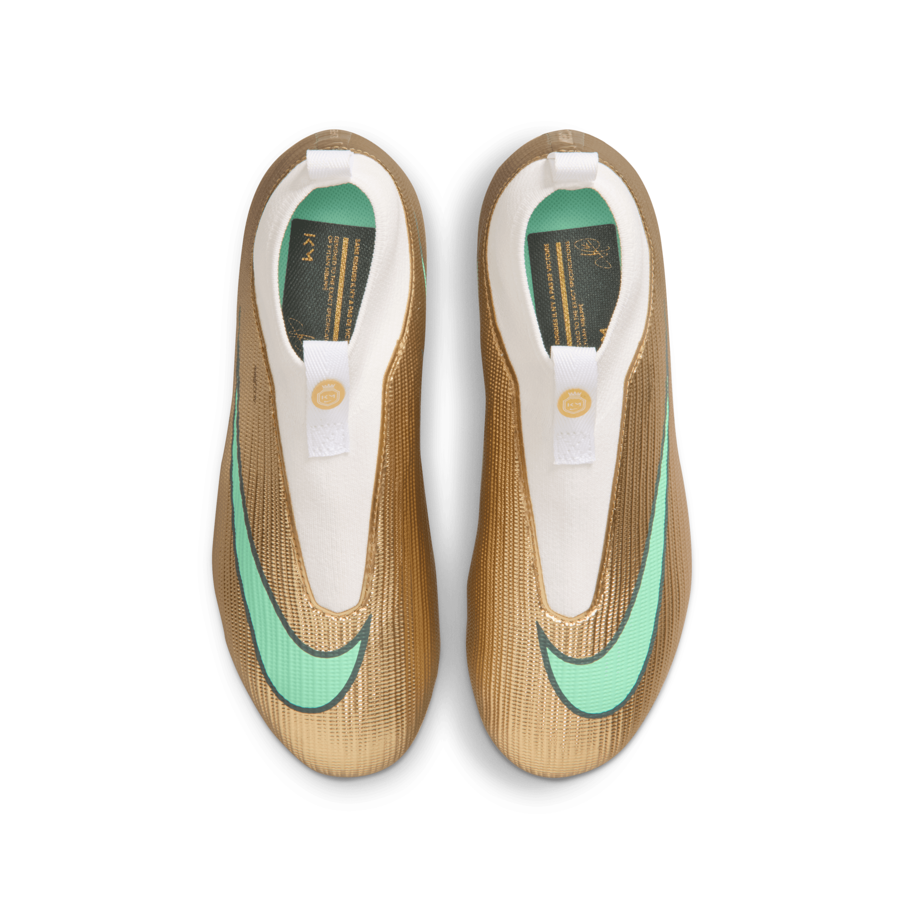Nike Jr. Mercurial Superfly 11 Academy "Kylian Mbappé" MG-METALLIC GOLD/GREEN GLOW