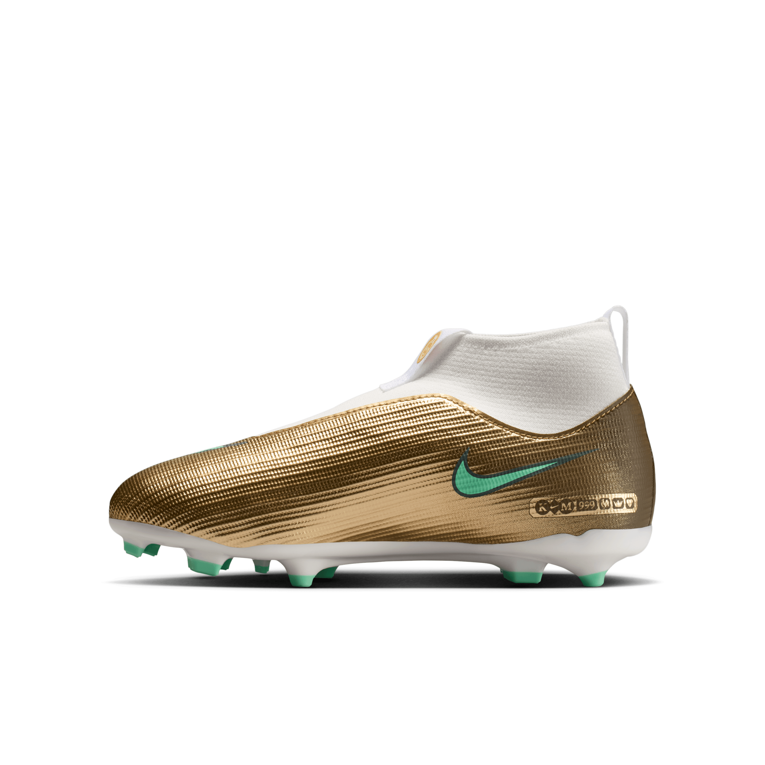 Nike Jr. Mercurial Superfly 11 Academy "Kylian Mbappé" MG-METALLIC GOLD/GREEN GLOW