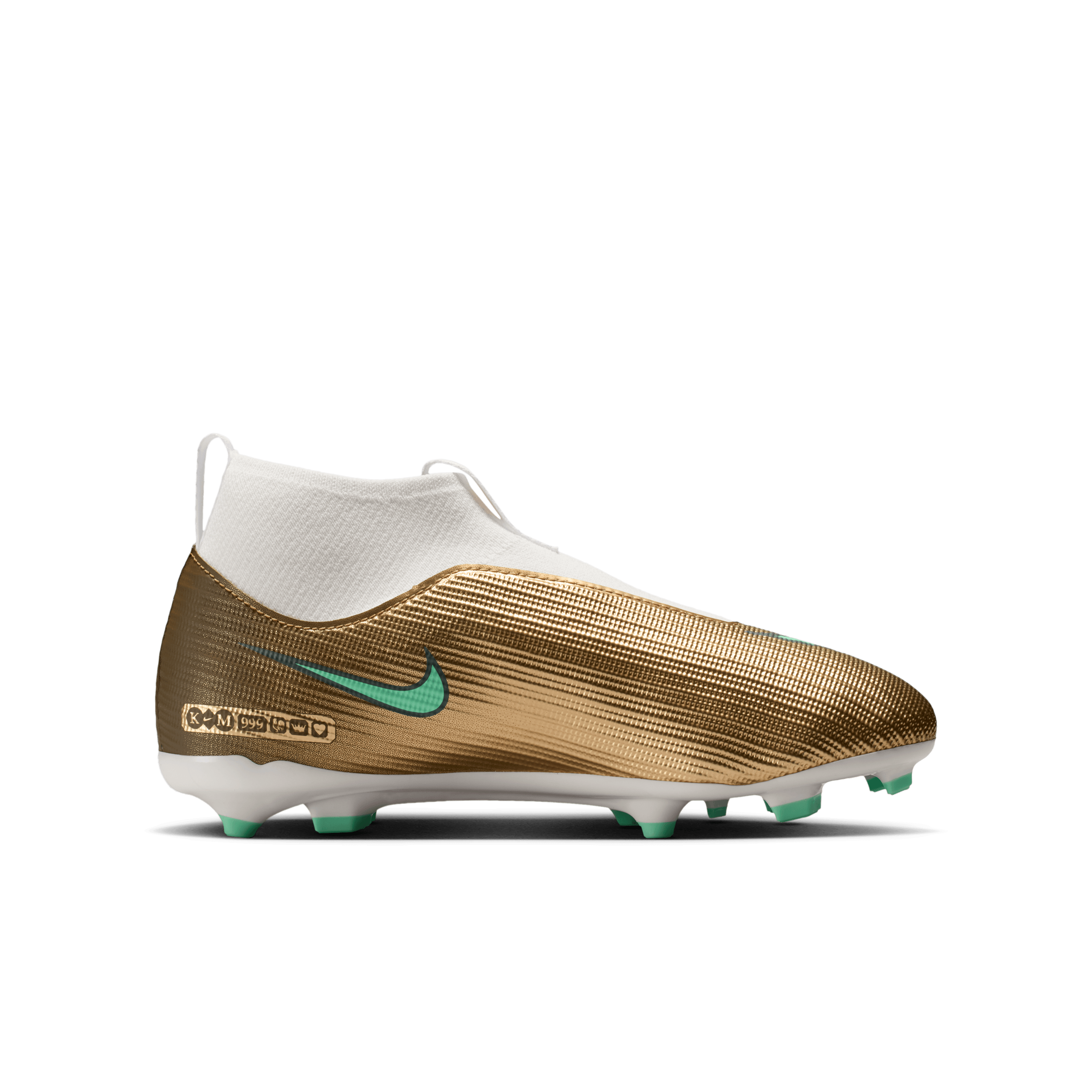 Nike Jr. Mercurial Superfly 11 Academy "Kylian Mbappé" MG-METALLIC GOLD/GREEN GLOW