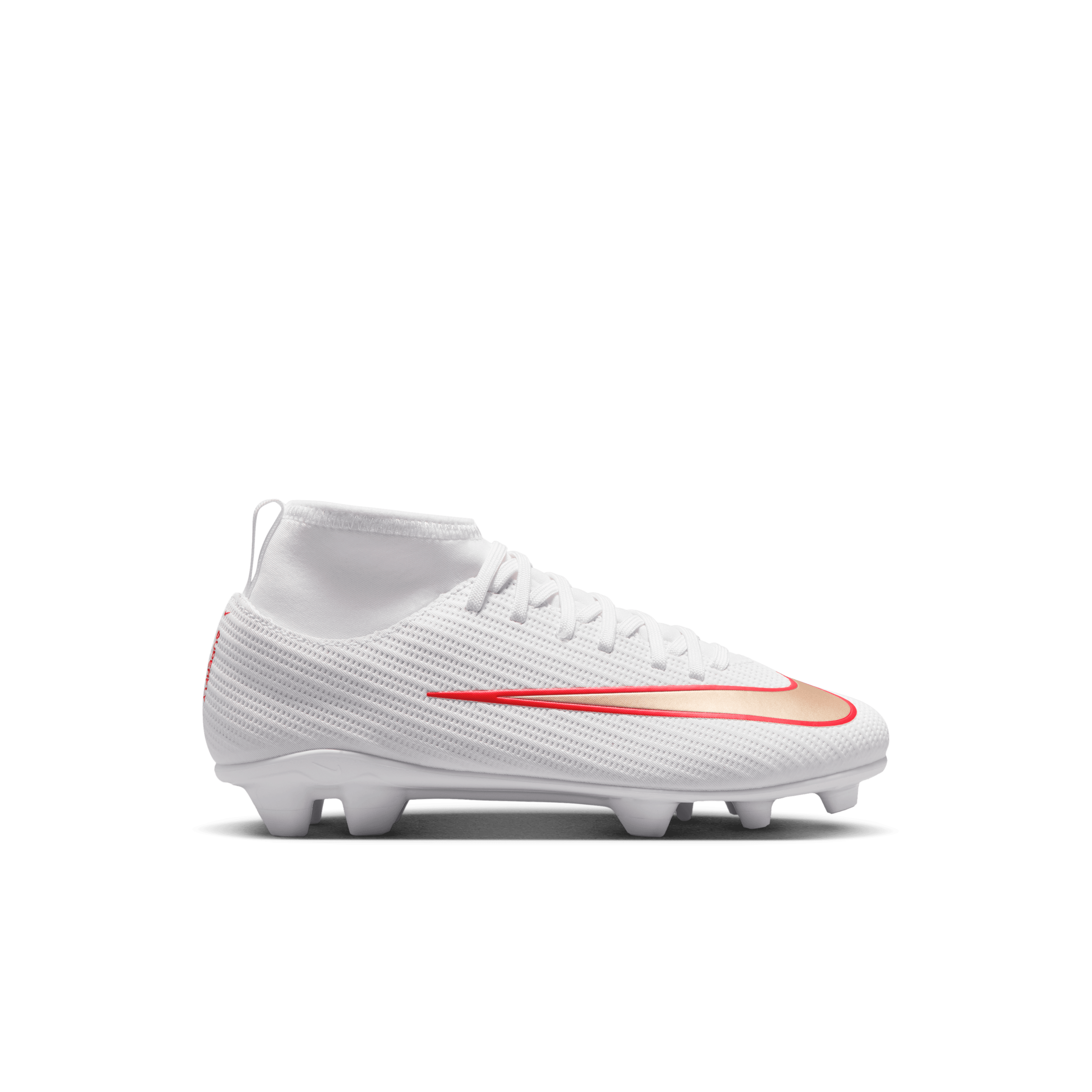 Nike Jr. Mercurial Superfly 11 Club FG - White/Blur-Bright Crimson