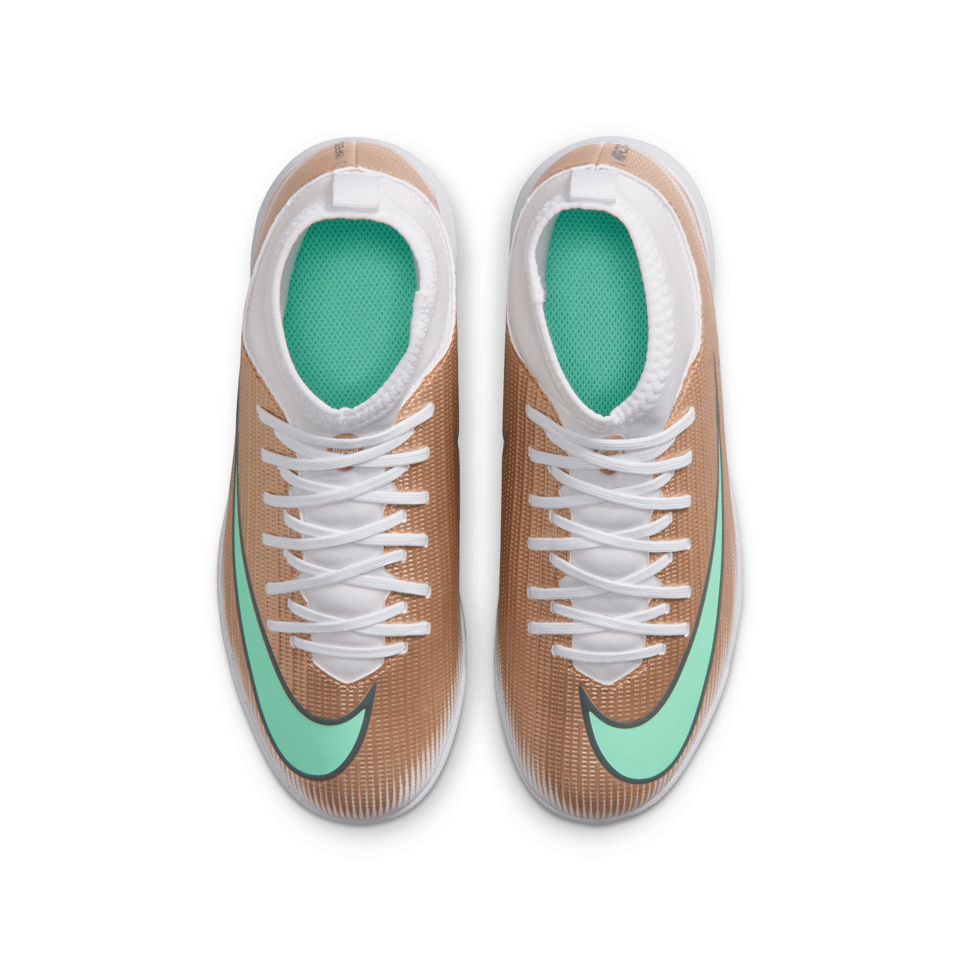 Nike Jr. Mercurial Superfly 11 Club "Kylian Mbappé" TF-METALLIC GOLD/GREEN GLOW