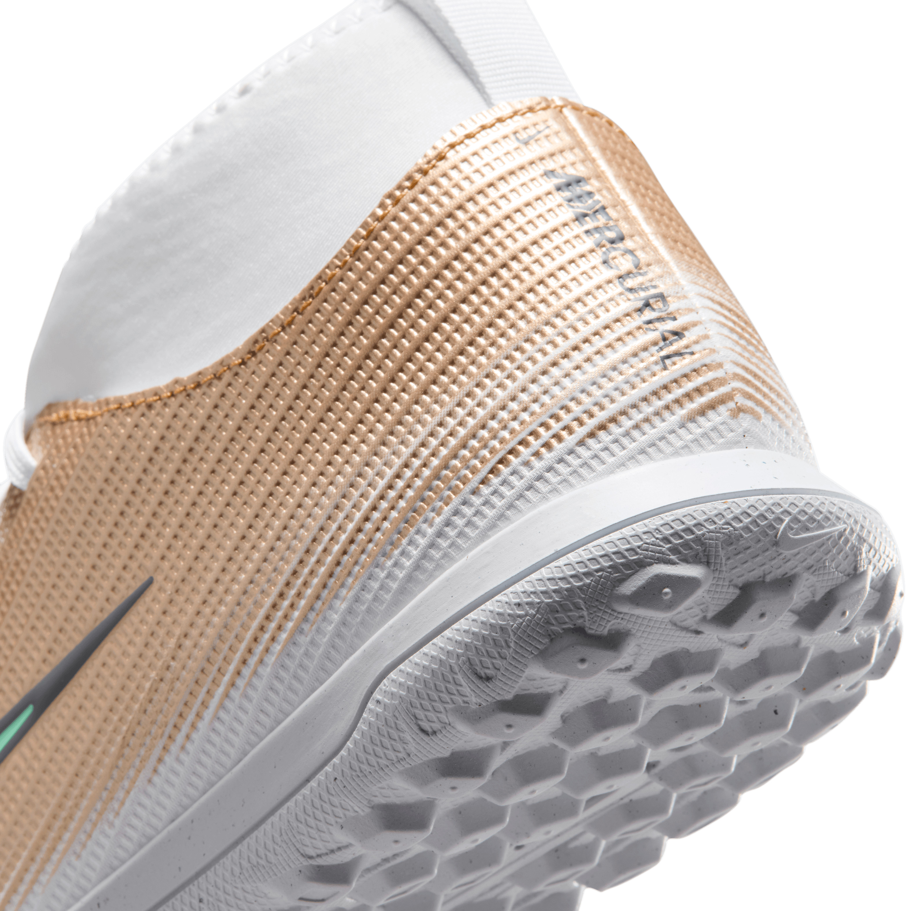 Nike Jr. Mercurial Superfly 11 Club "Kylian Mbappé" TF-METALLIC GOLD/GREEN GLOW