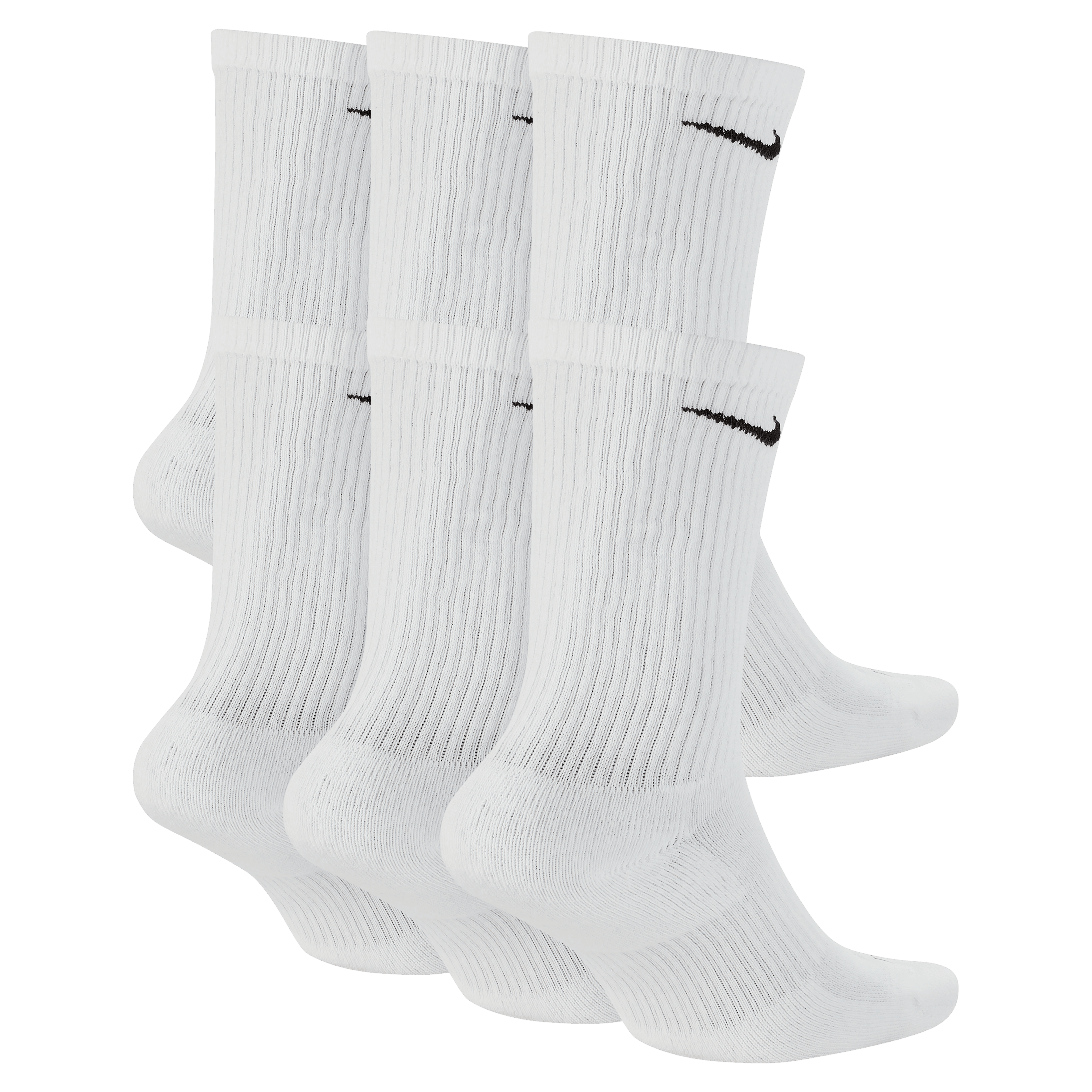 Nike Everyday Plus Cushioned Training Crew Socks (6 Pairs)-White