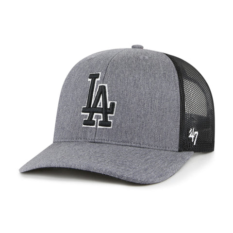 '47 Brand Los Angeles Dodgers Charcoal Carbon Trucker Adjustable Snapback Hat