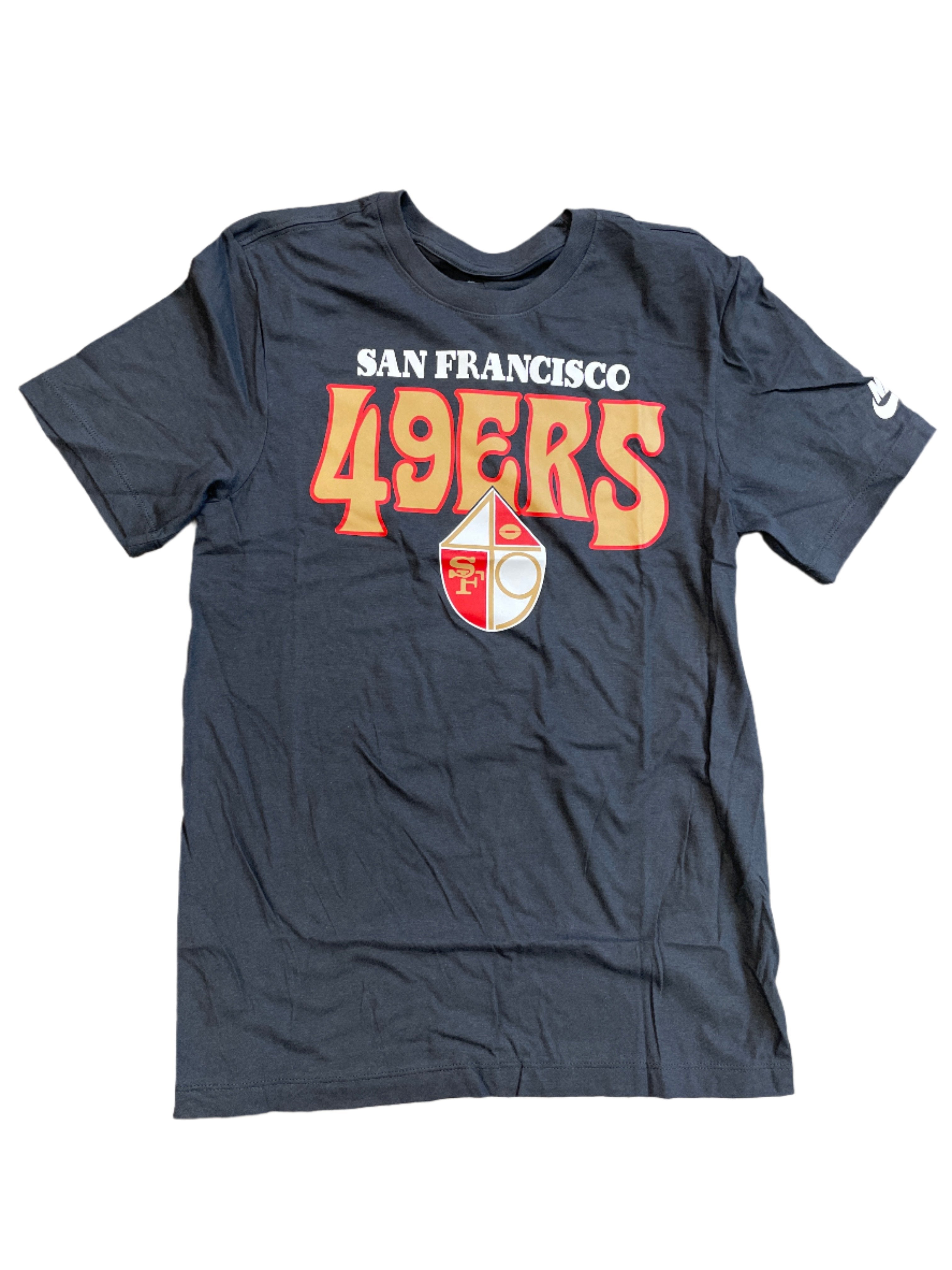 Nike Men's San Francisco 49ers Stacked T-Shirt-Dark Grey