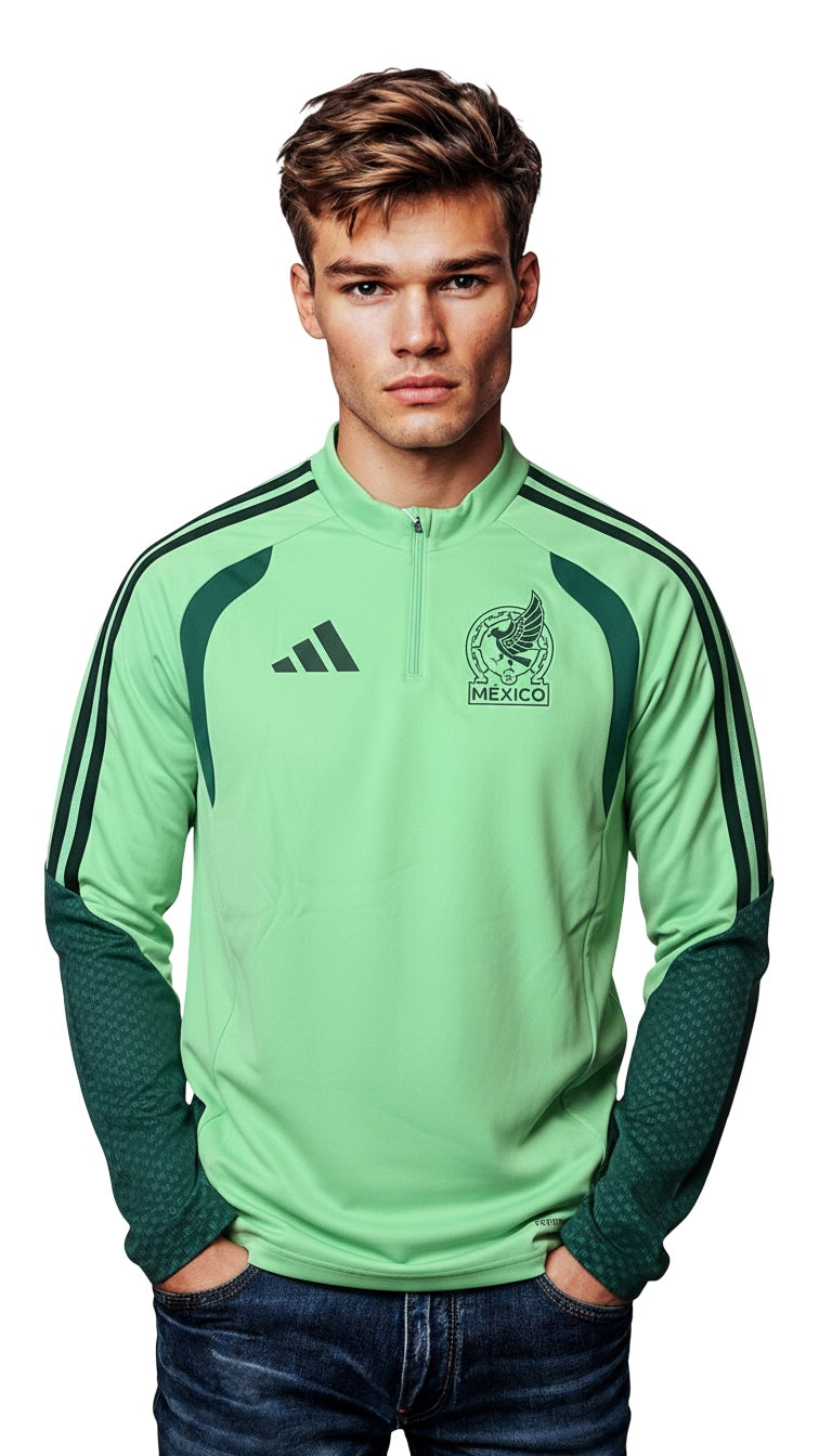 Adidas Mexico 26 Tiro Training Tops-Green