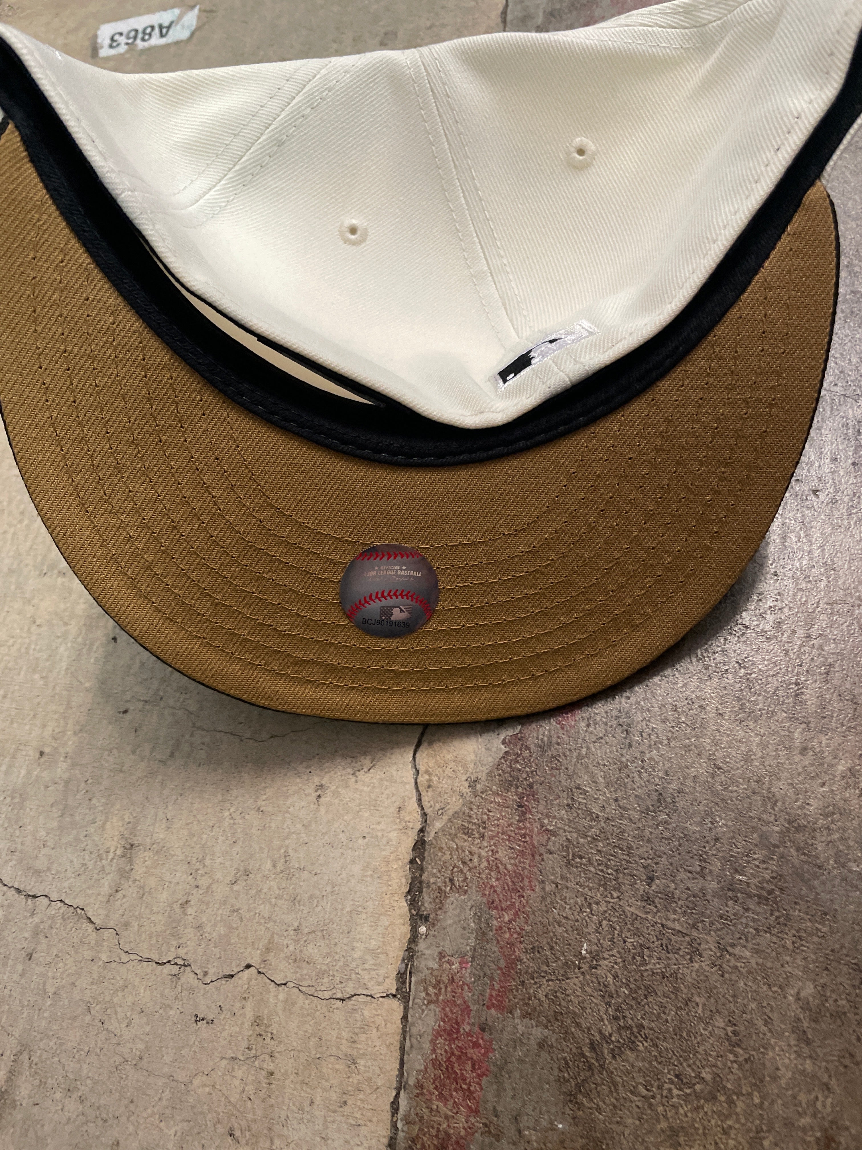 New Era San Francisco Giants 50th Anniversary Side Patch 59IFTY Fitted hat- Chrome/Black