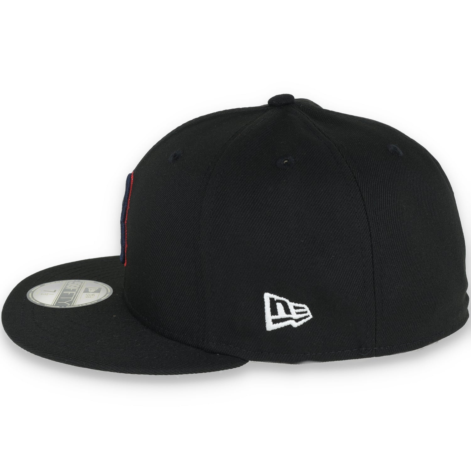 New Era Boston Red Sox 100th Anniversary Metallic Logo Side Patch 59fifty Fitted Hat-Black