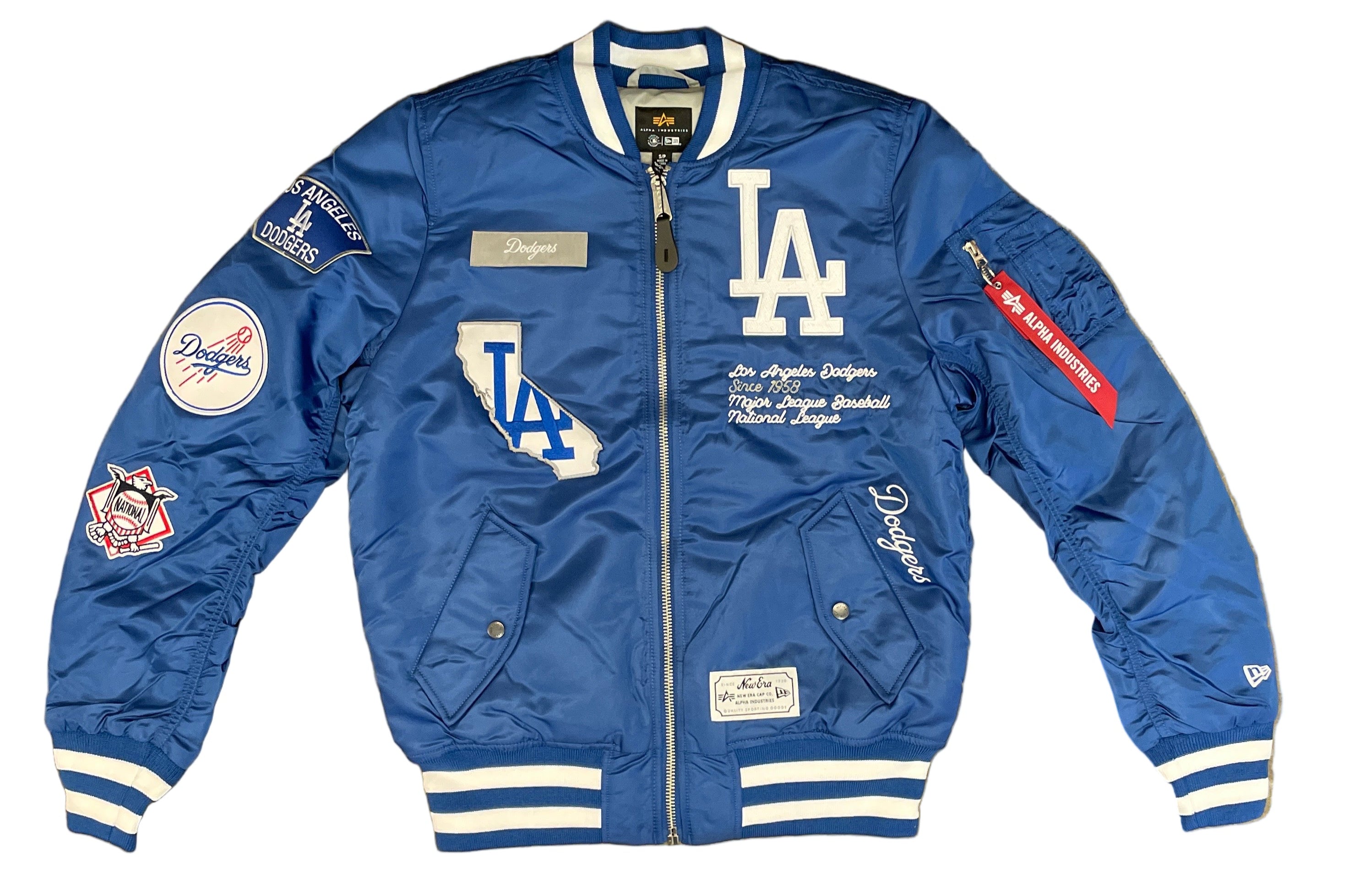 New Era Alpha Industries Los Angeles Dodgers Bomber Jacket - Royal