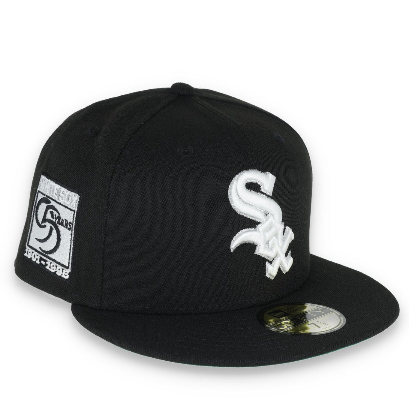 New Era Chicago White Sox Metallic Logo 95 Years Side Patch 59FIFTY Fitted - Black