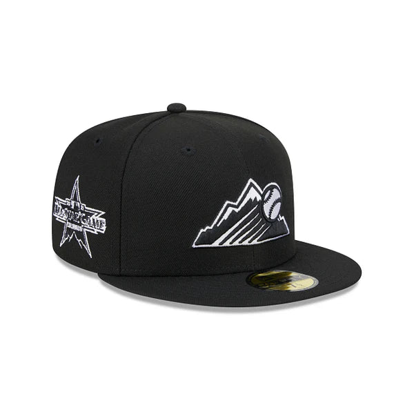 New Era Colorado Rockies Side Patch 2021 All-Star Game 59fifty Fitted Hat-Black/White