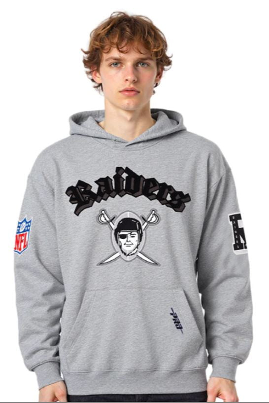 Pro Standard 'Las Vegas Raiders Best Of' Drop Shoulder Hoodie -Gray