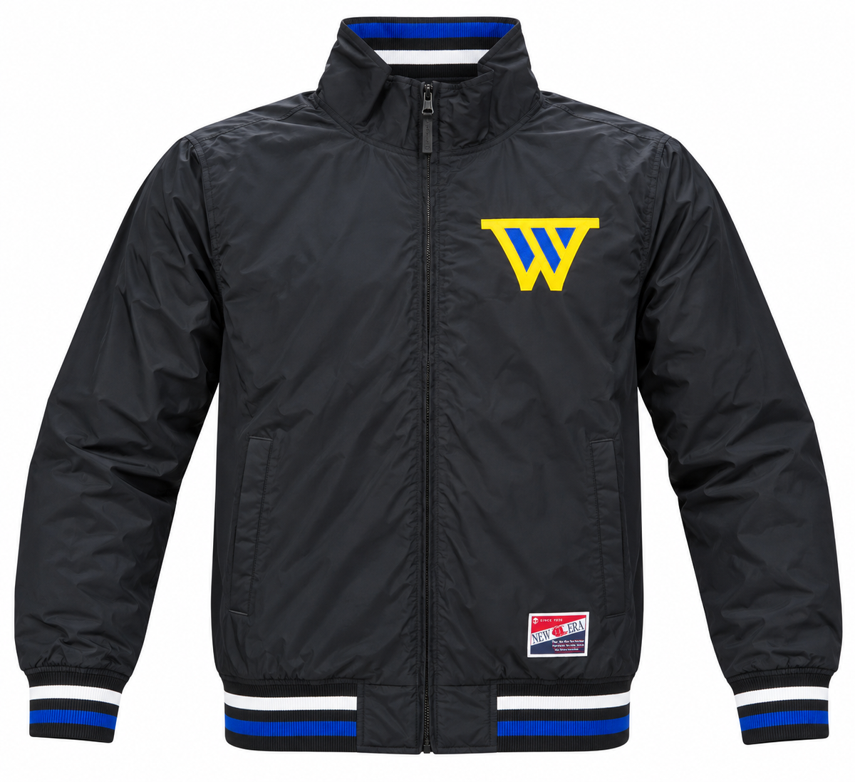 New Era Golden State Warriors Throwback Nylon Full-Zip Jacket