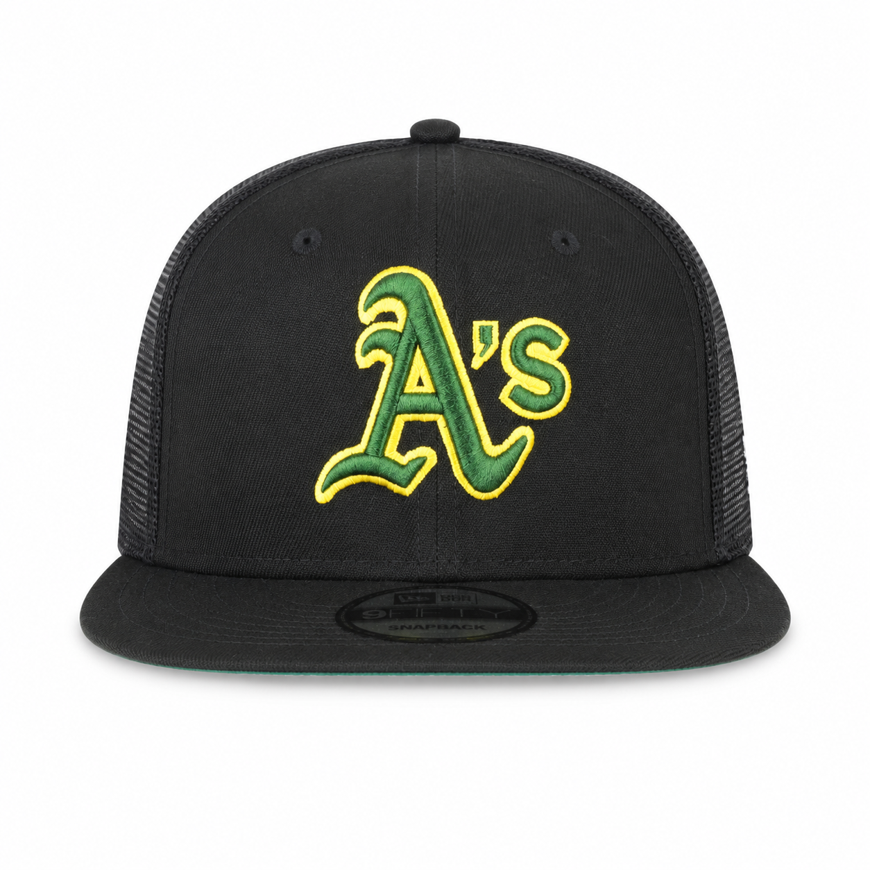 OAKLAND ATHLETICS NEW ERA TRUCKER 9FIFTY SNAPBACK ADJUSTABLE HAT-GRN/GOLD (Copy)