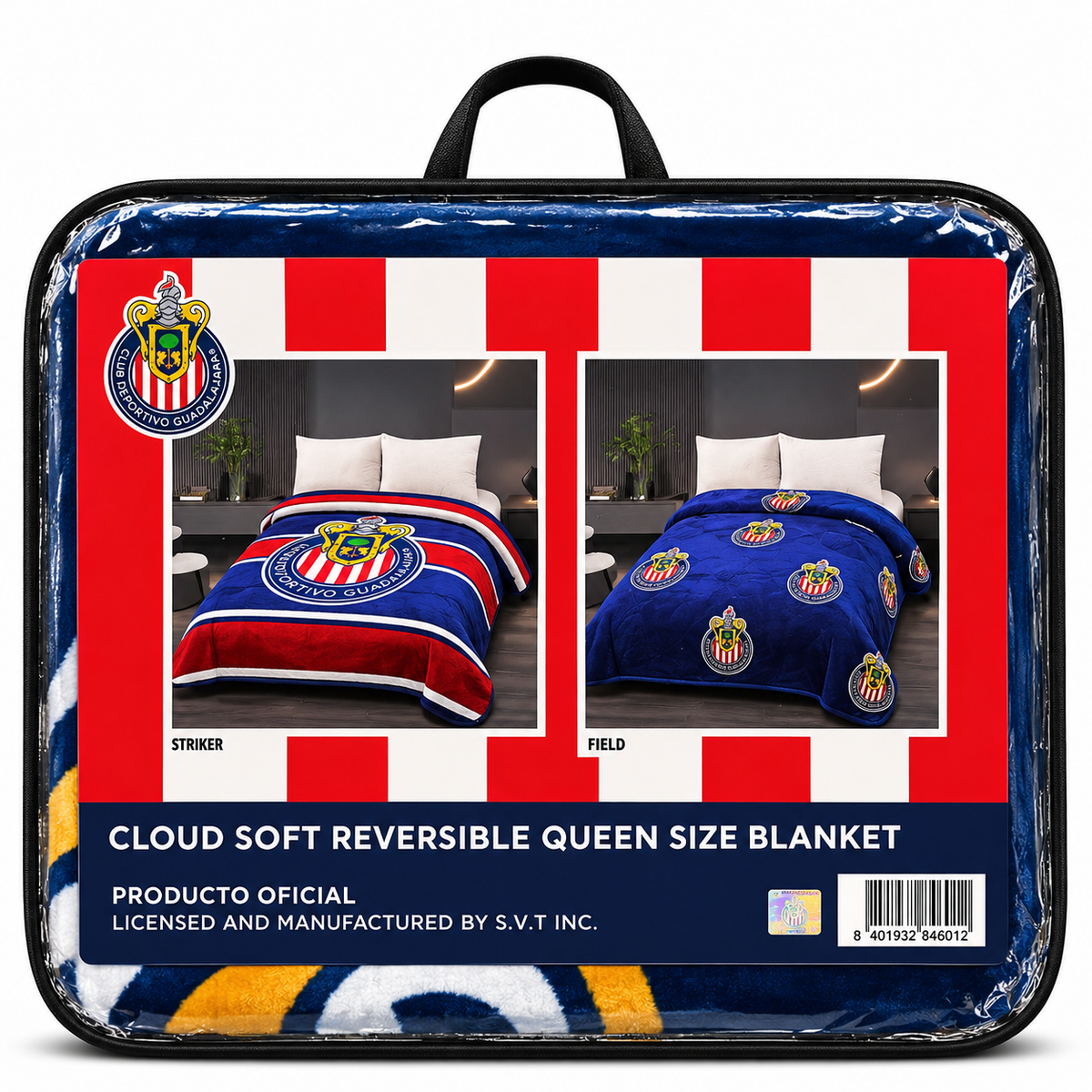 C.D Guadalajara Queen Size Fluffy Reversible Blanket