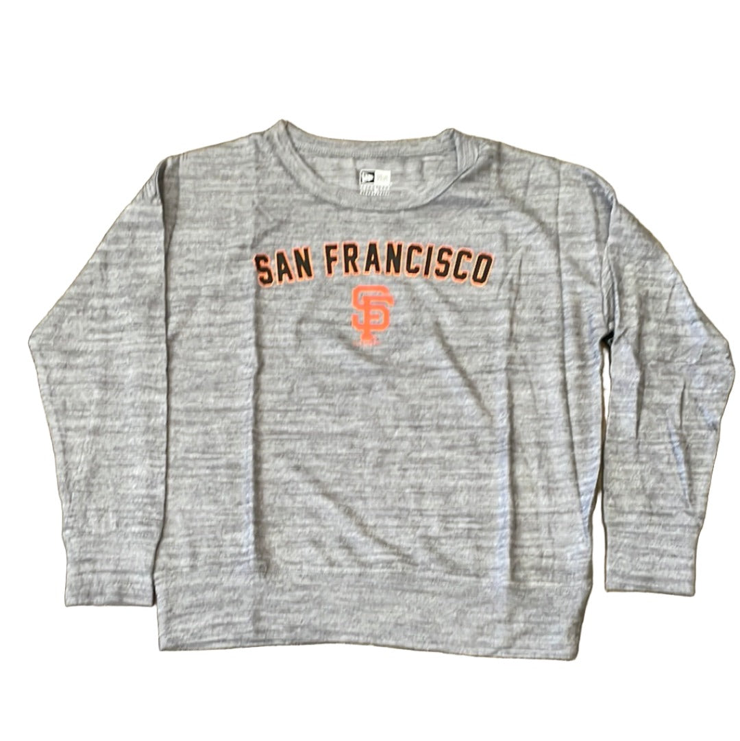 New Era Women's San Francisco Giants Sequin Pullover - Heathered Gray