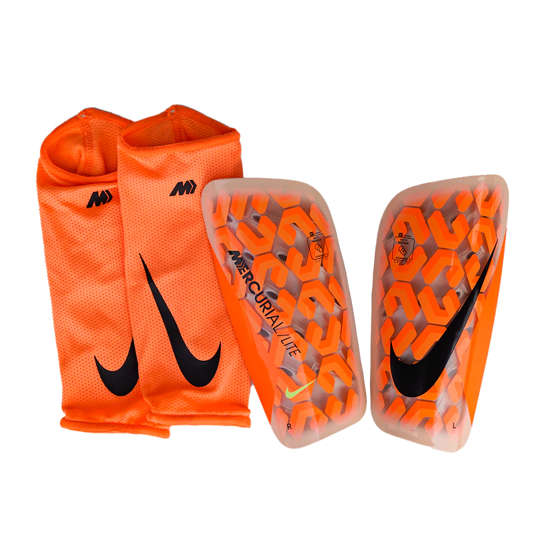 Nike Mercurial Lite Shin Guards-Atomic Orange/Total Orange/Black