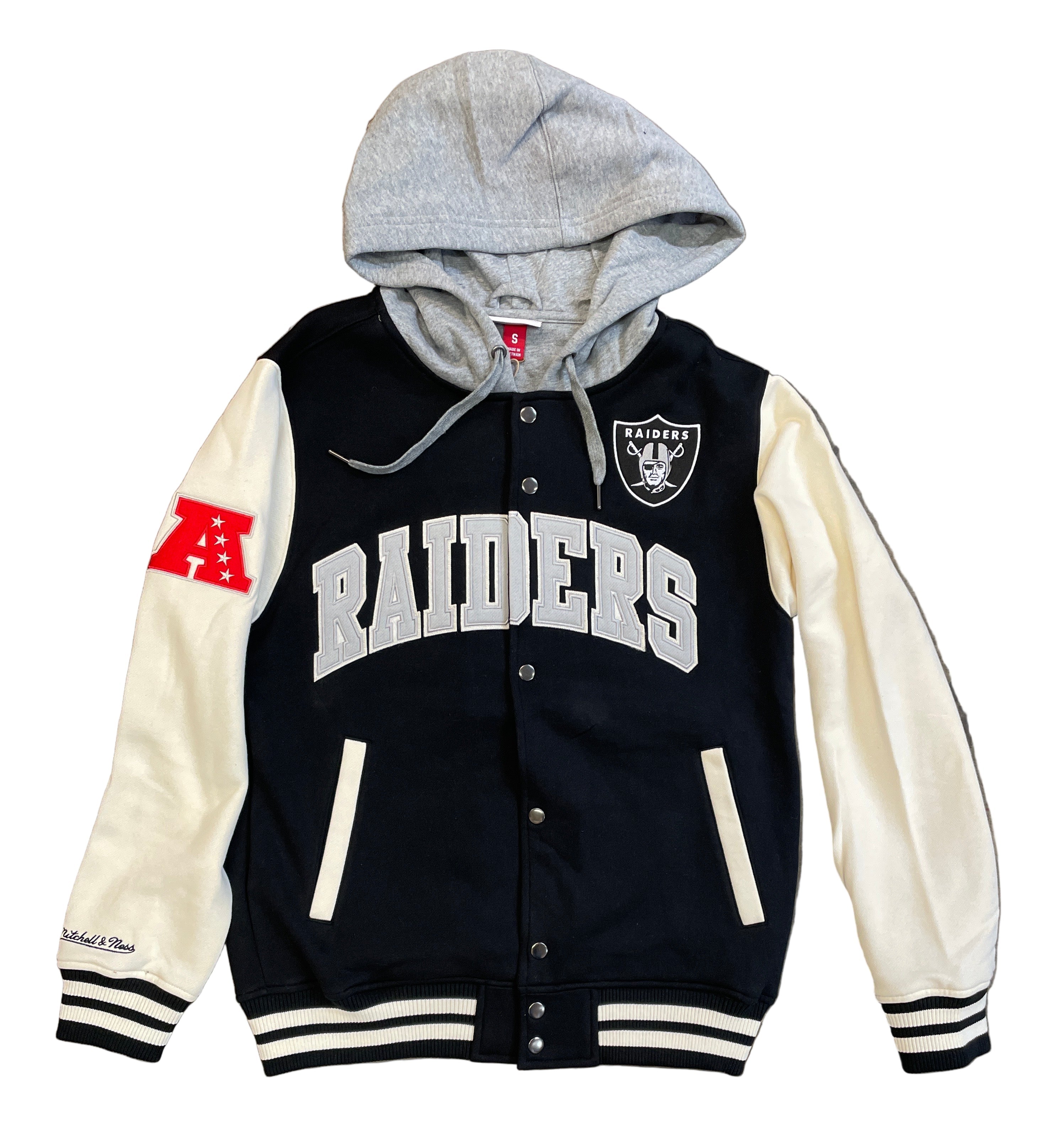 Mitchell & Ness Men's Las Vegas Raiders Courtside Fleece Full-Snap Jacket