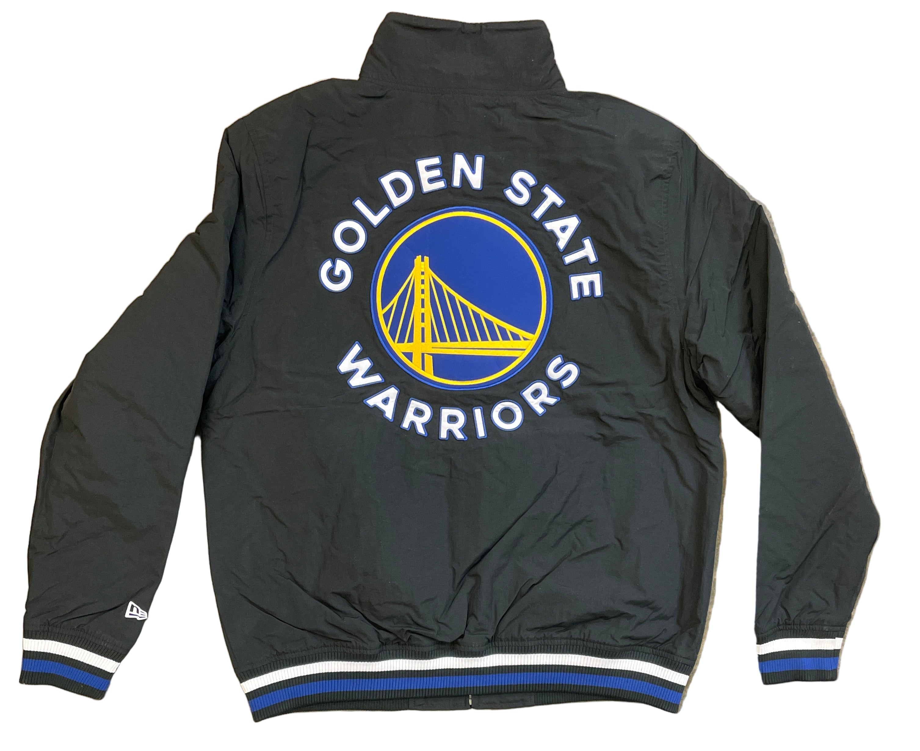 New Era Golden State Warriors Throwback Nylon Full-Zip Jacket