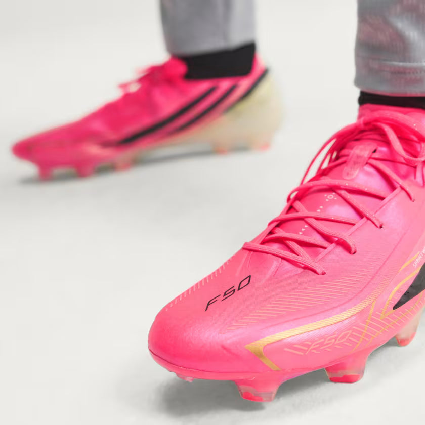 Adidas F50 Hyperfast Elite Firm Ground Football Boots - SOLTUR/CBLACK/GOLDMT