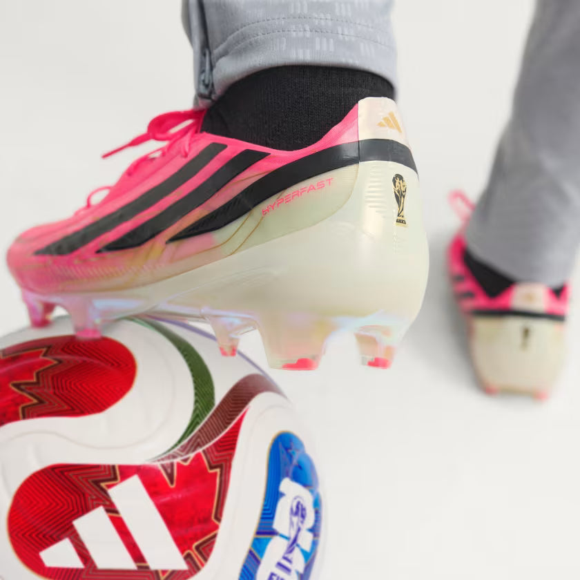 Adidas F50 Hyperfast Elite Firm Ground Football Boots - SOLTUR/CBLACK/GOLDMT
