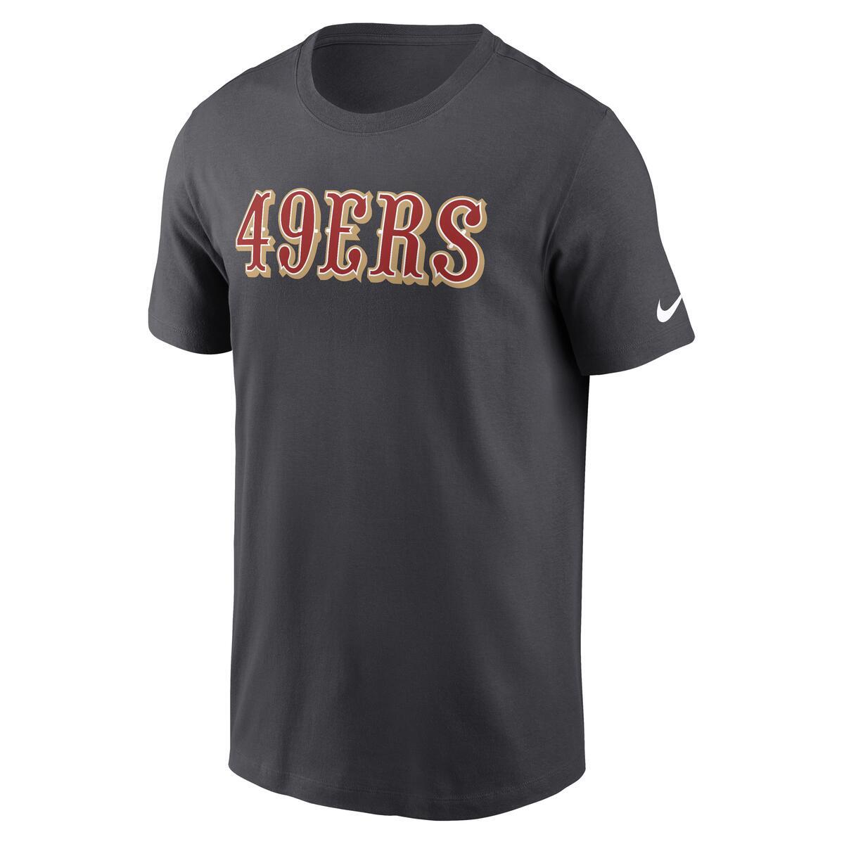 Nike San Francisco 49ers Wordmark T-Shirt-Grey