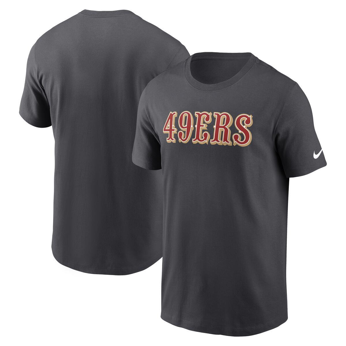 Nike San Francisco 49ers Wordmark T-Shirt-Grey