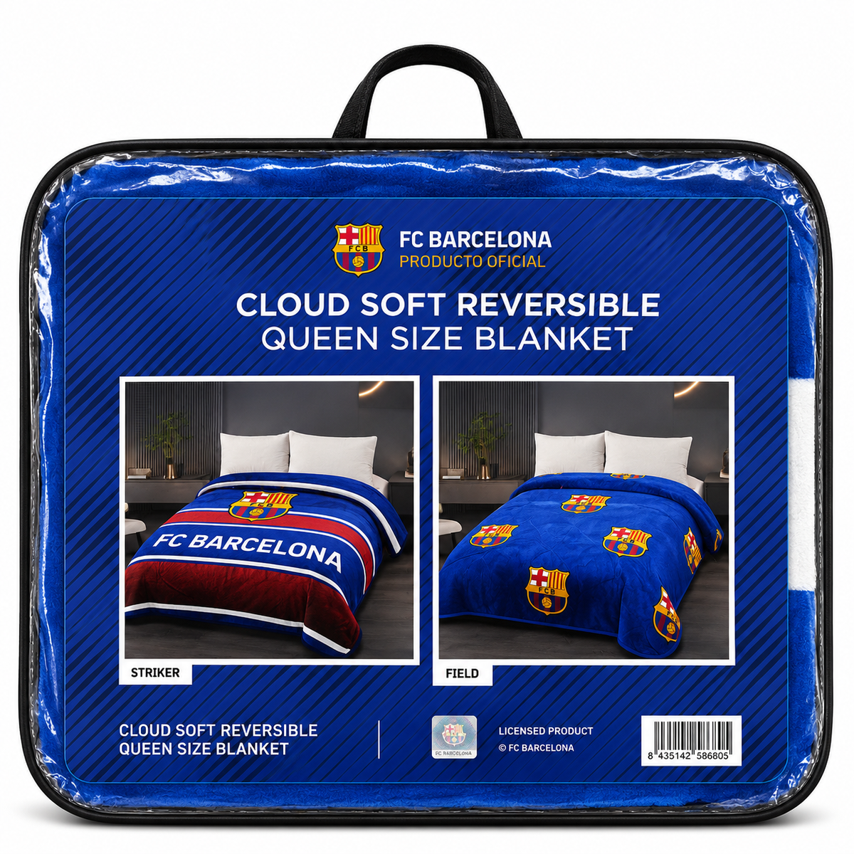 Barcelona Queen Size Fluffy Reversible Blanket