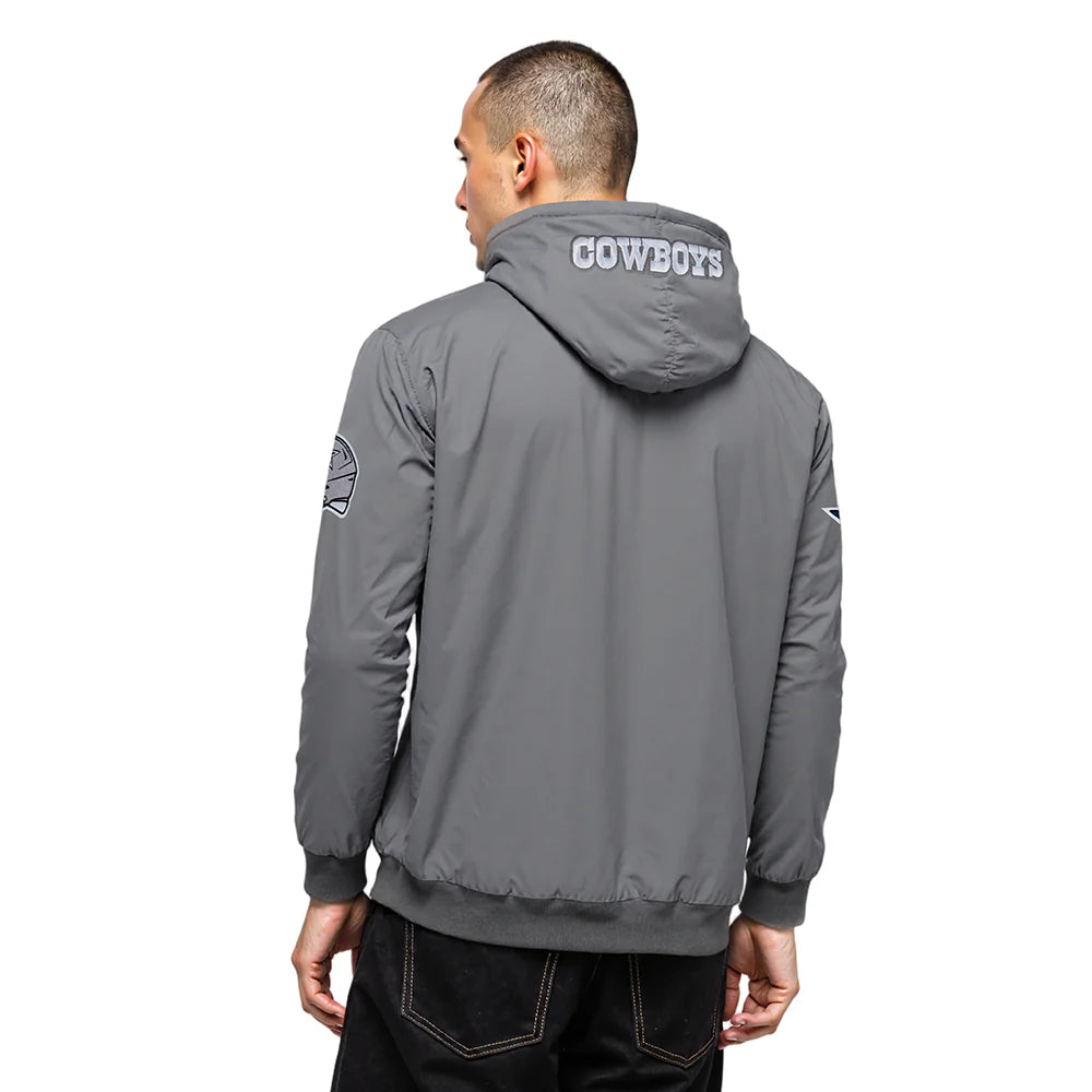 Pro Standard Men's Dallas Cowboys Classic Wind Suit Woven Full-Zip Jacket-Gray