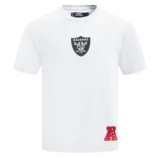 Pro Standard Las Vegas Raiders Wingspan Cotton Jersey Drop Shoulder T-Shirt-White