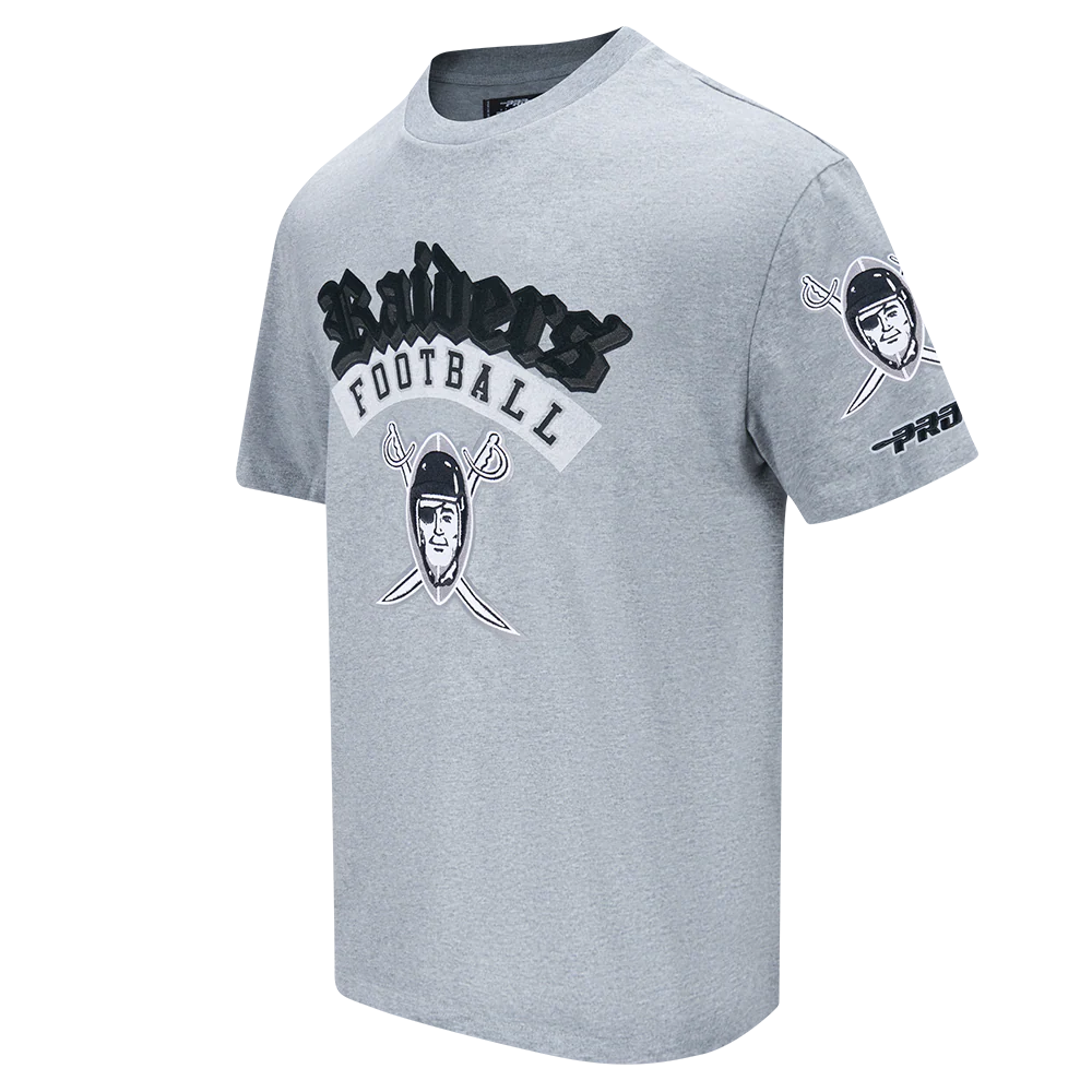 Pro Standard Las Vegas Raiders Best OF Drop Shoulder Tee-Heather Gray