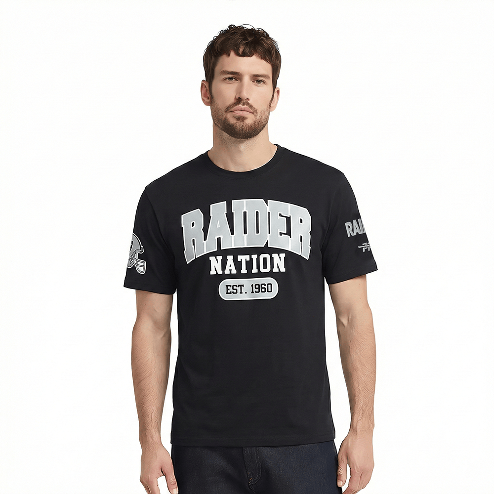 Pro Standard Men's Las Vegas Raiders City Arch T-Shirt - Black, model front view