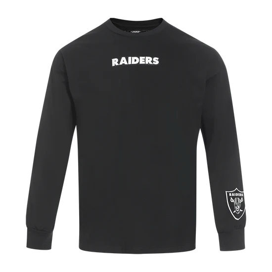 Pro Standard Las Vegas Raiders Wingspan Shoulder Long Sleeve T-Shirt-Black