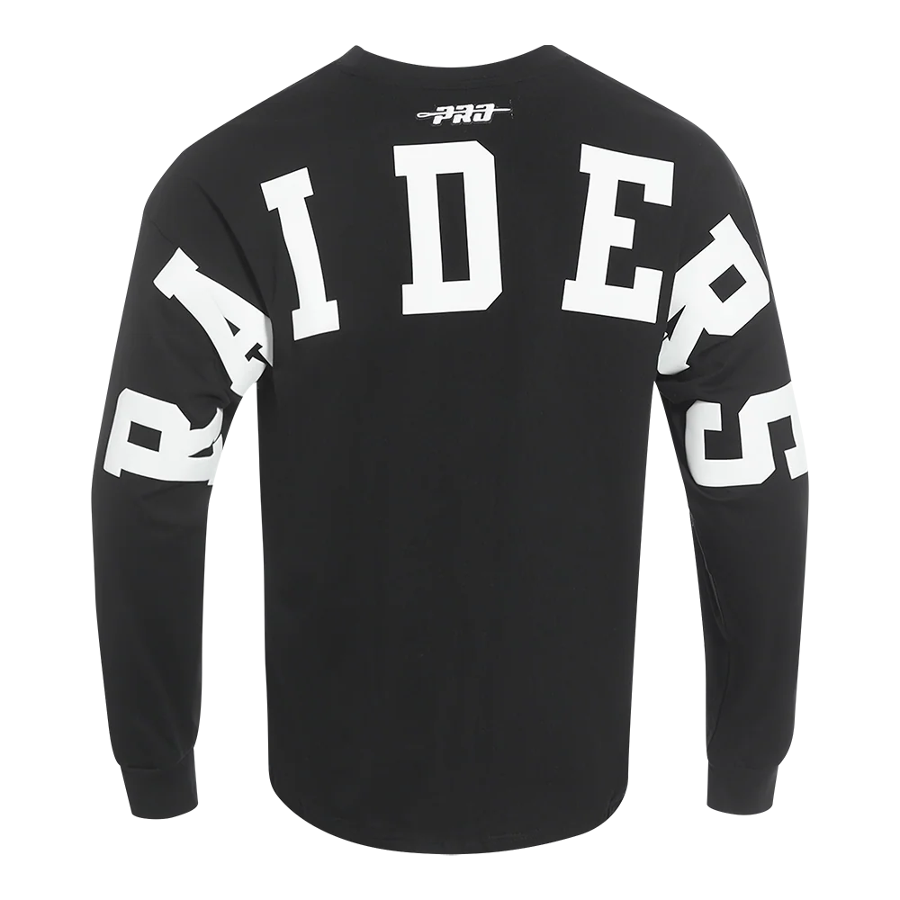 Pro Standard Las Vegas Raiders Wingspan Shoulder Long Sleeve T-Shirt-Black