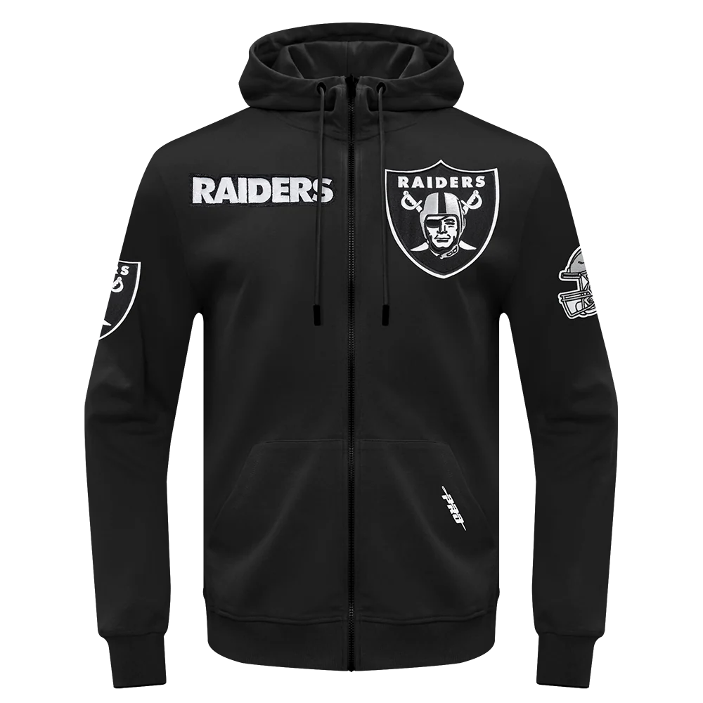 Pro Standard Men's  Las Vegas Raiders Classic Wind Suit Woven Full-Zip Hoodie -Black