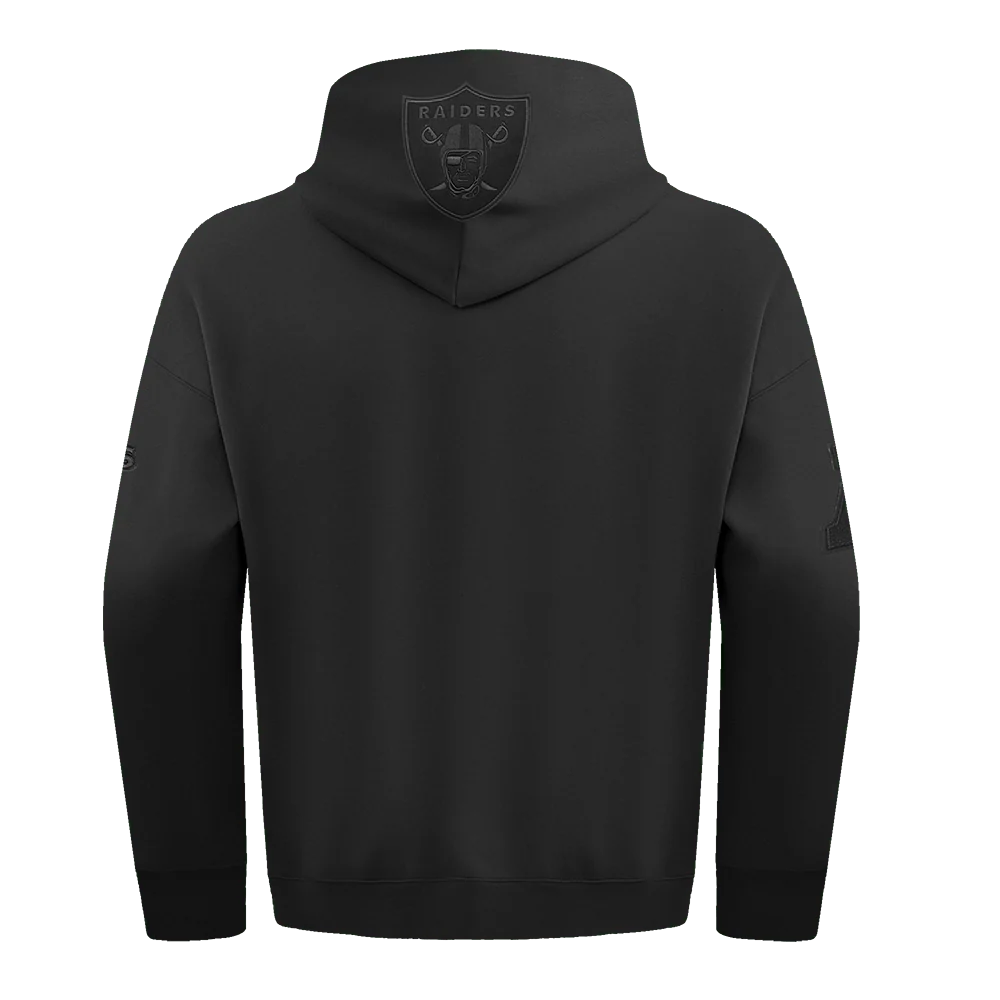 Pro Standard Las Vegas Raiders Neutral Drop Shoulder Fleece Pullover Hoodie- Black