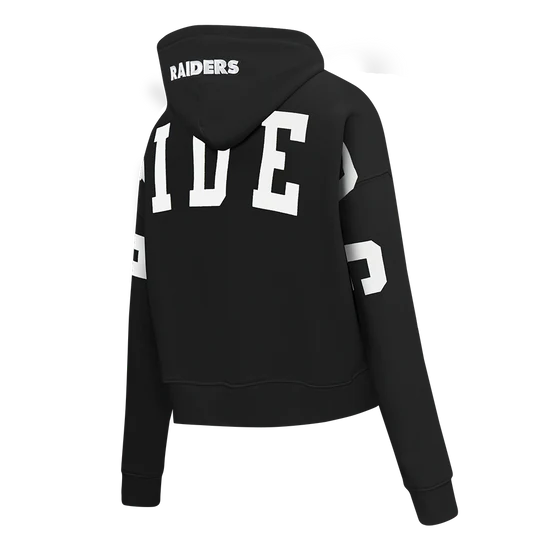 Pro Standard Women's Las Vegas Raiders Wingspan FLC Cropped Hoodie