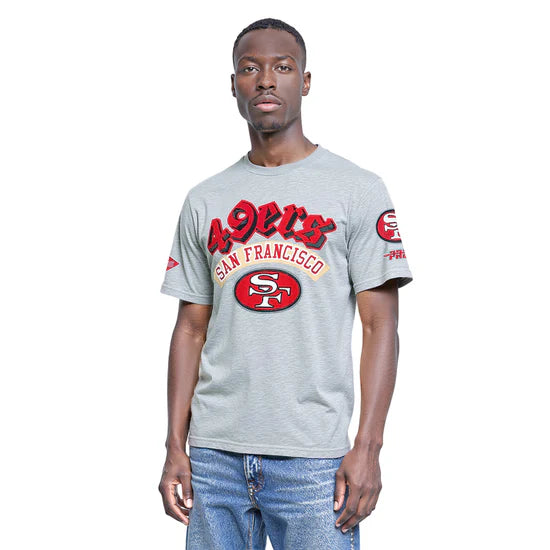 Pro Standard San Francisco 49ers Best OF Drop Shoulder Tee-Heather Gray