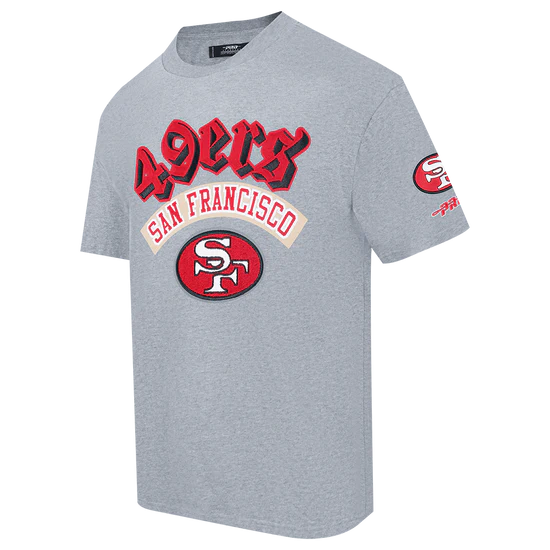 Pro Standard San Francisco 49ers Best OF Drop Shoulder Tee-Heather Gray